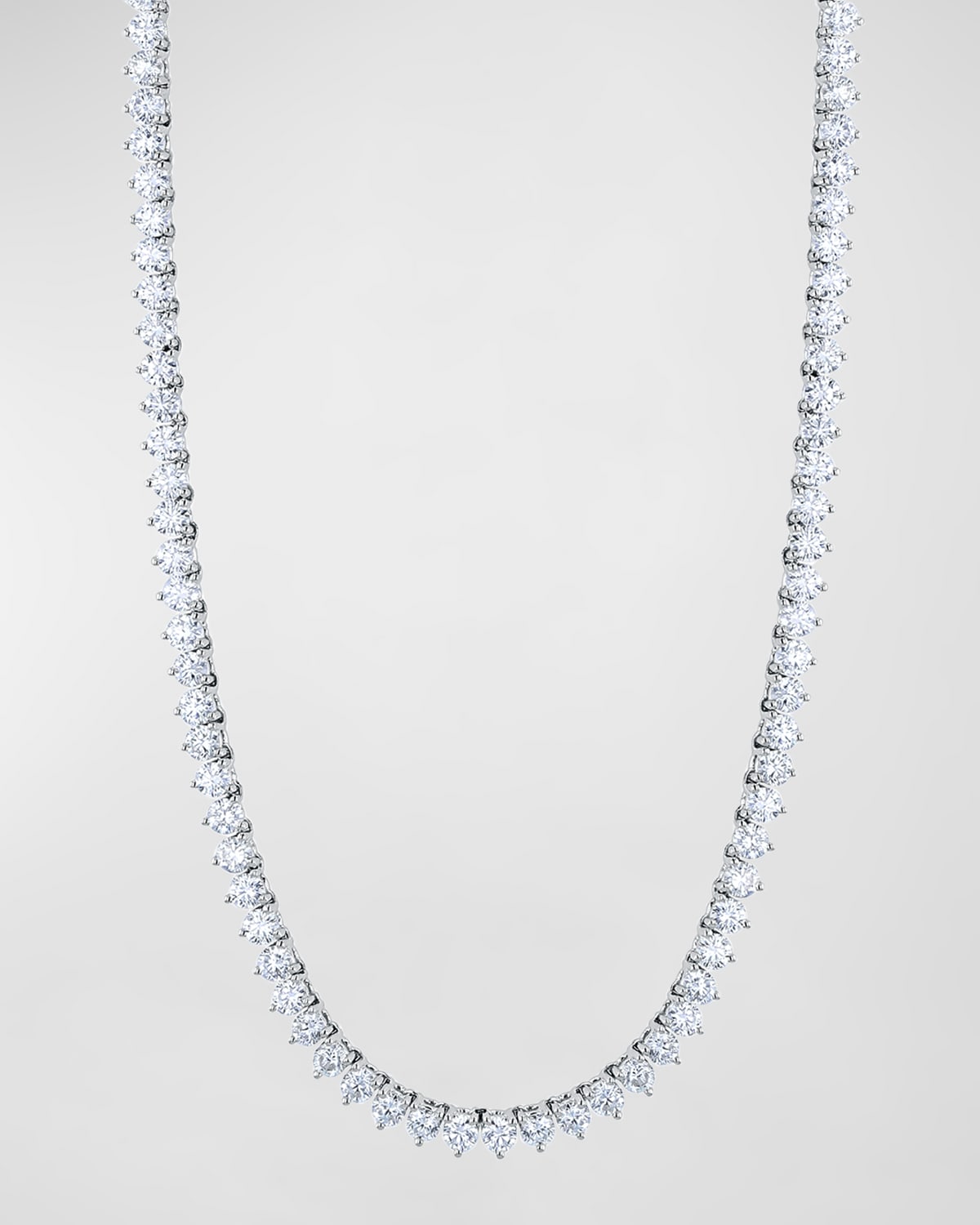Neiman Marcus Diamonds 18K Gold 3-Prong Opera 16" Diamond Necklace, 11.45tcw