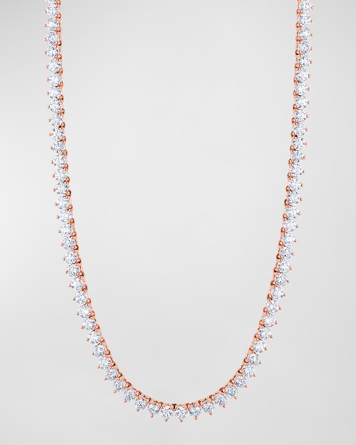 Neiman Marcus Diamonds 18K Gold 3-Prong Opera 16" Diamond Necklace, 11.45tcw