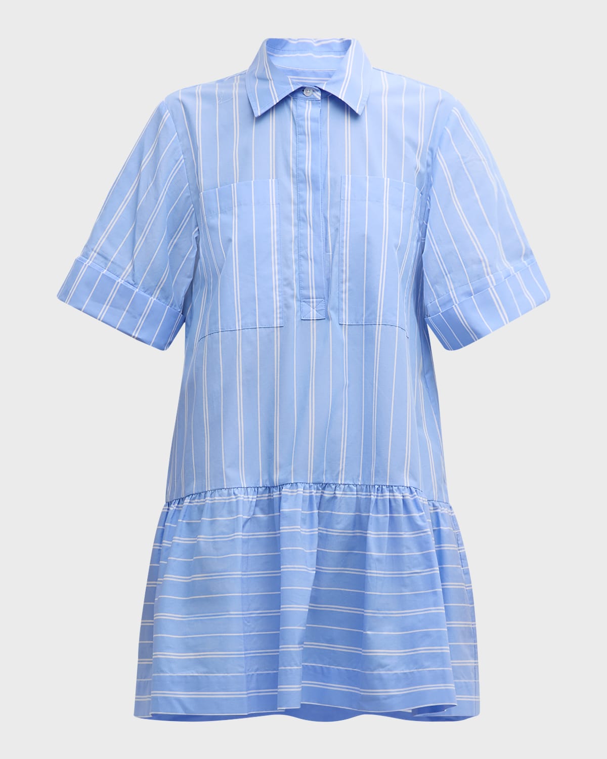 SIMKHAI Cris Short-Sleeve Mini Shirtdress