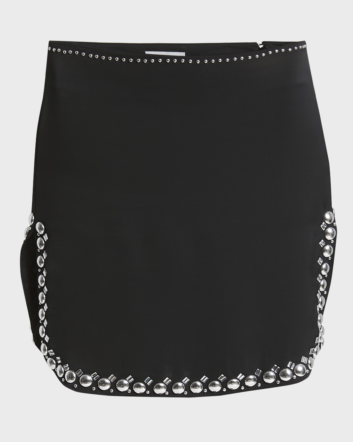 Rabanne Studded Side-Slits Mini Skirt