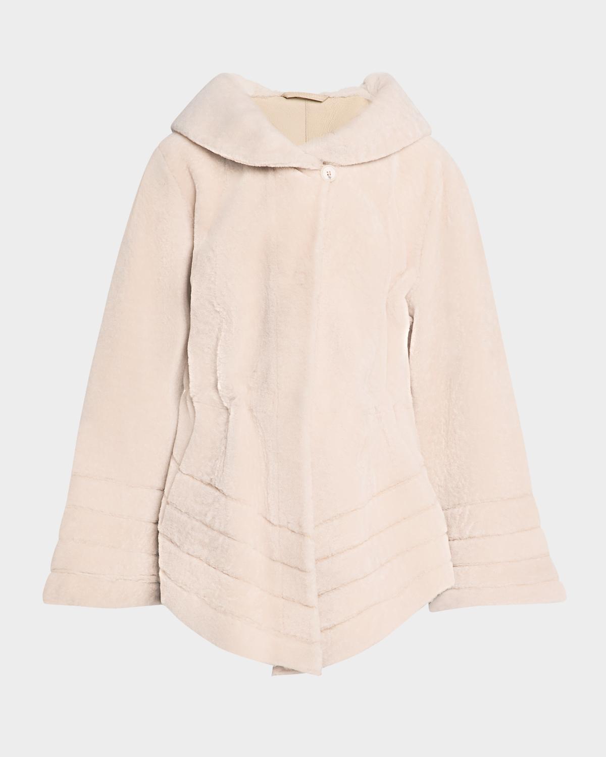 Gorski Reversible Textured Lamb Shearling Jacket