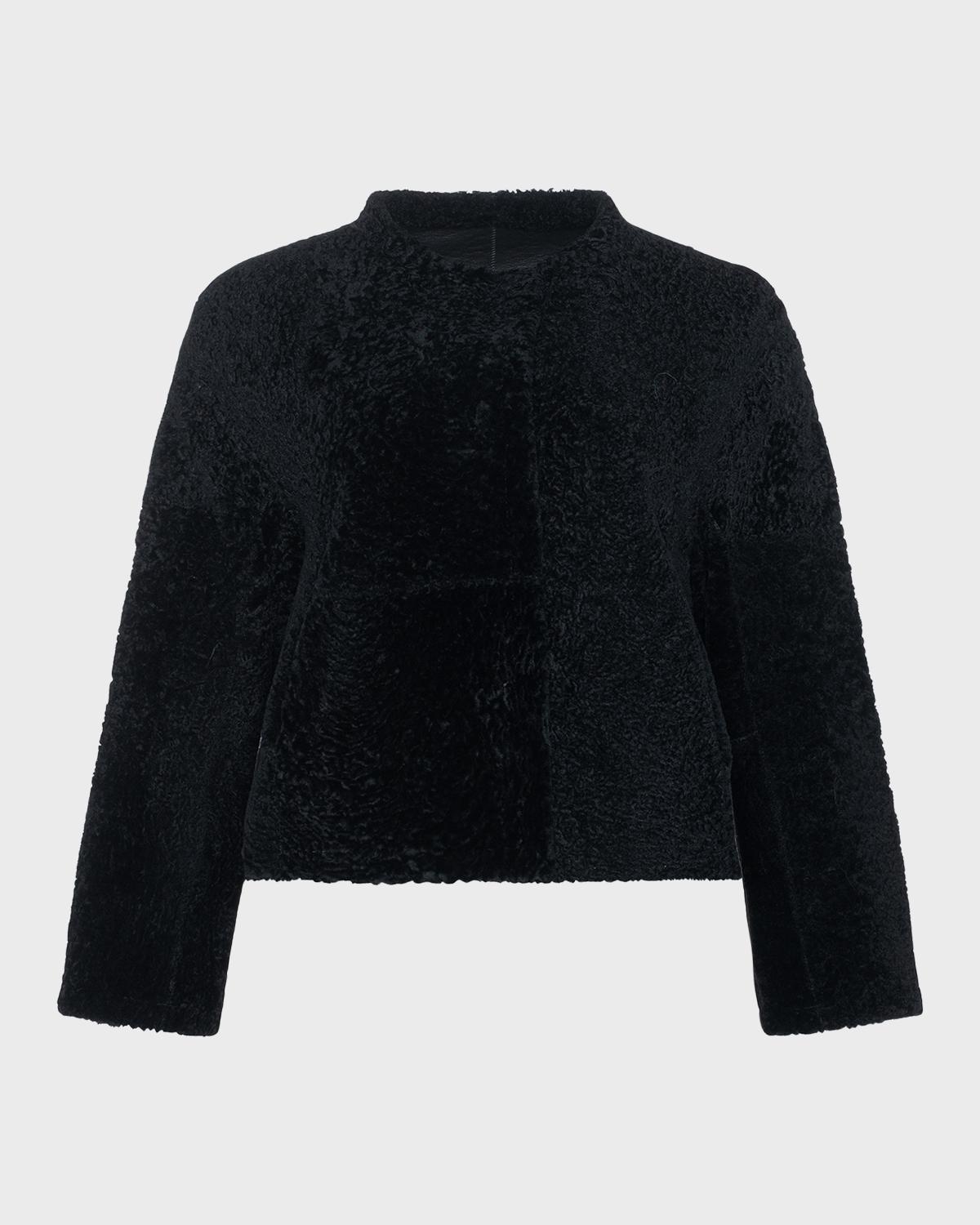 Gorski Reversible Collarless Shearling Lamb Jacket