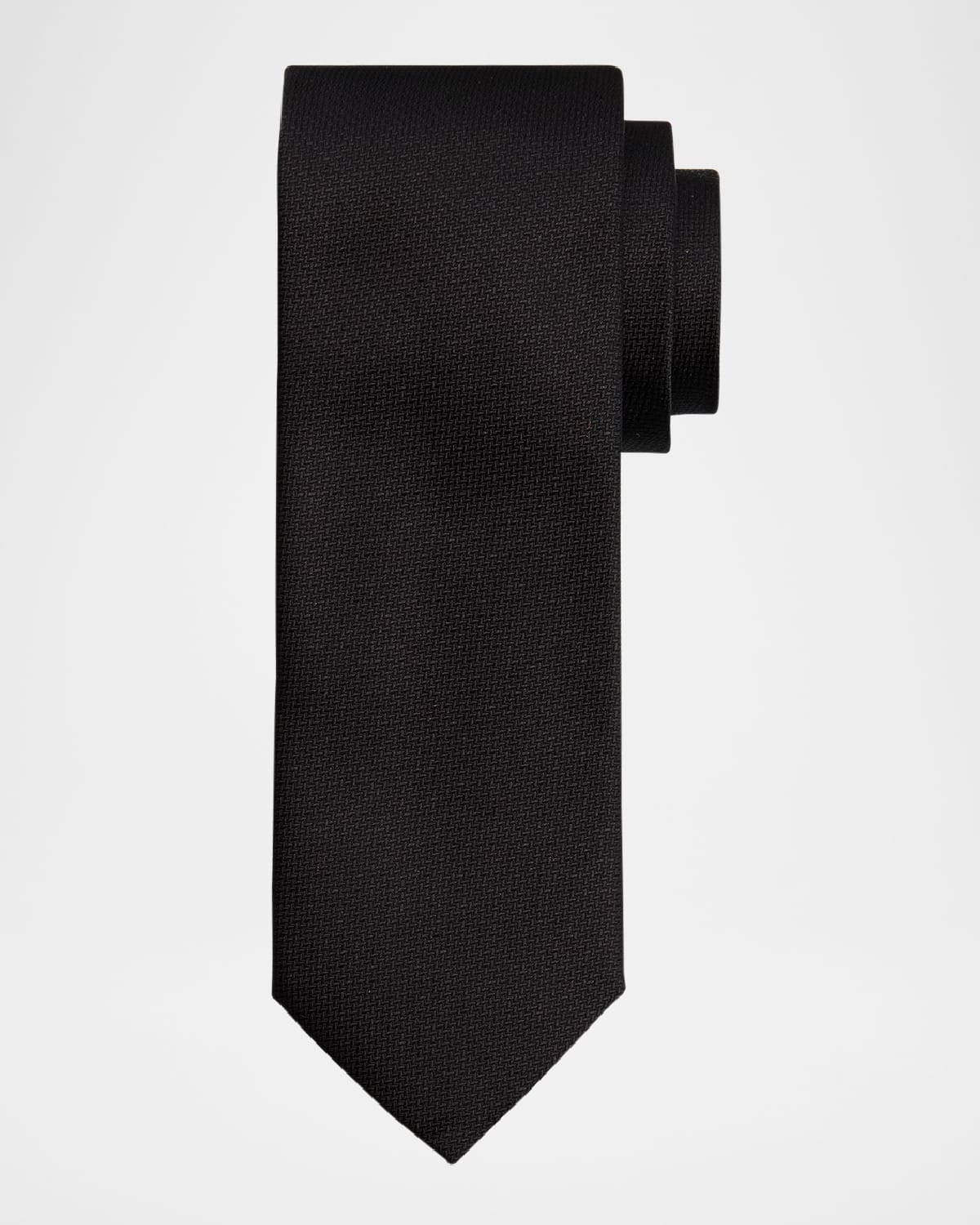 Eton Men 's Woven Micro-Pattern Silk Tie