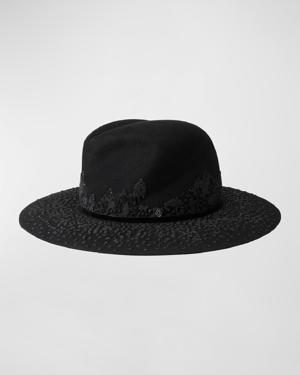 Maison Michel Yoshiko Embellished Wool Felt Fedora
