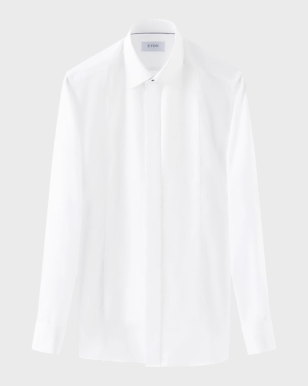Eton Men's Stripe Bib-Front Contemporary Fit Dress Shirt