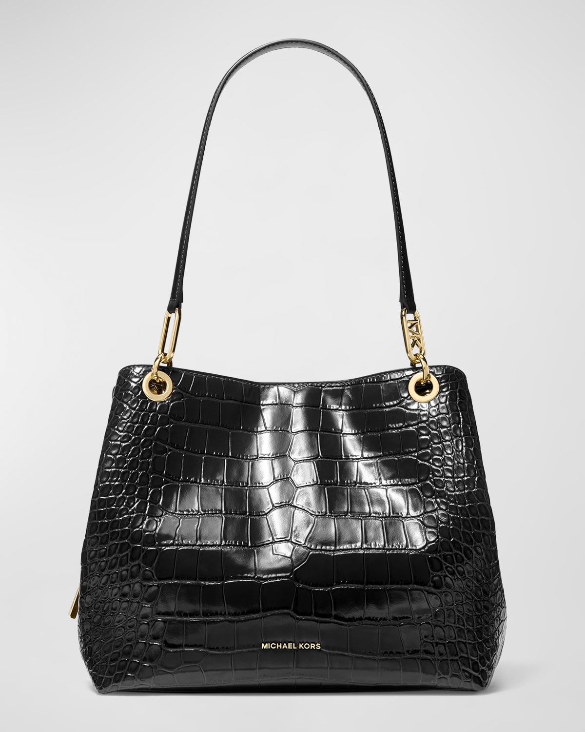 MICHAEL Michael Kors Kensington Croc-Embossed Leather Shoulder Bag