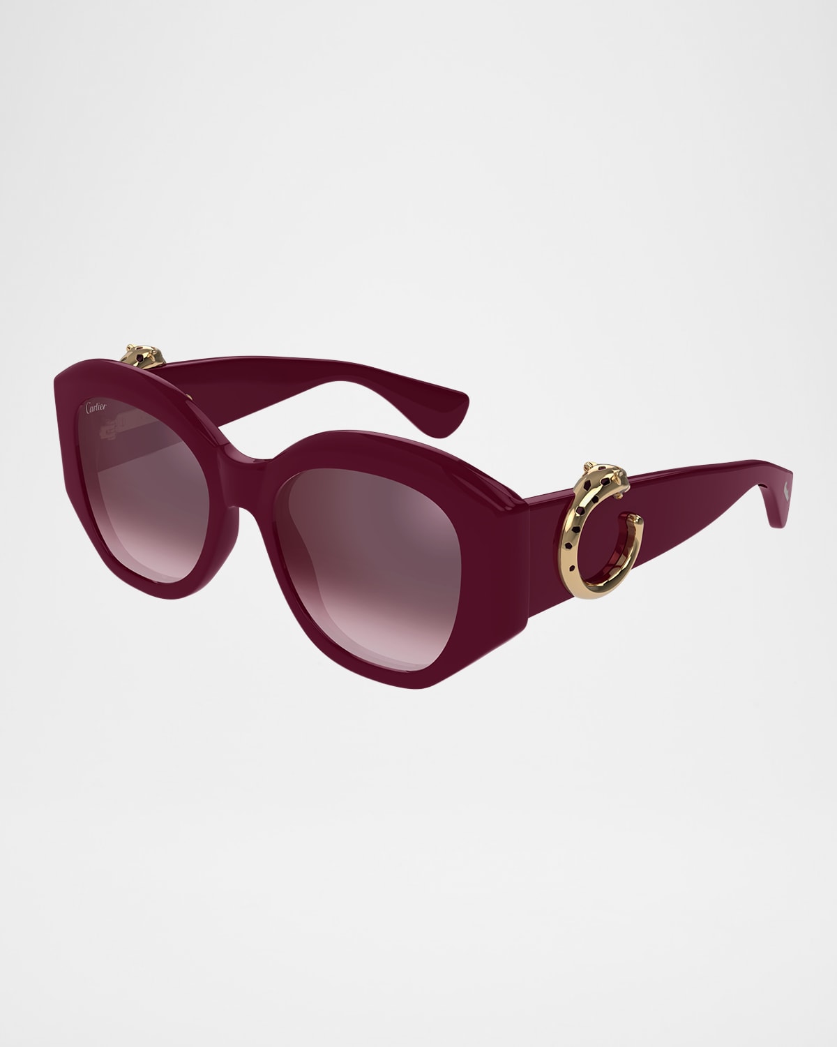 Cartier C-Logo Acetate Butterfly Sunglasses