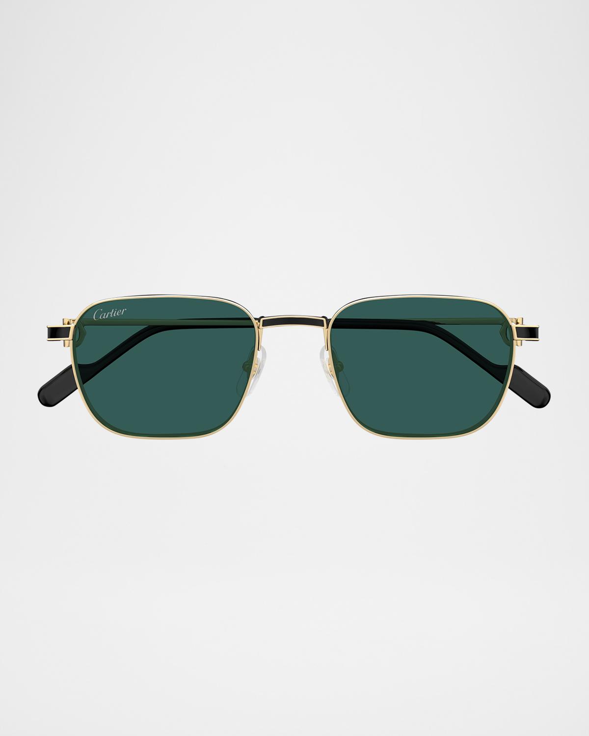 Cartier Men's CT0497SM Metal Rectangle Sunglasses