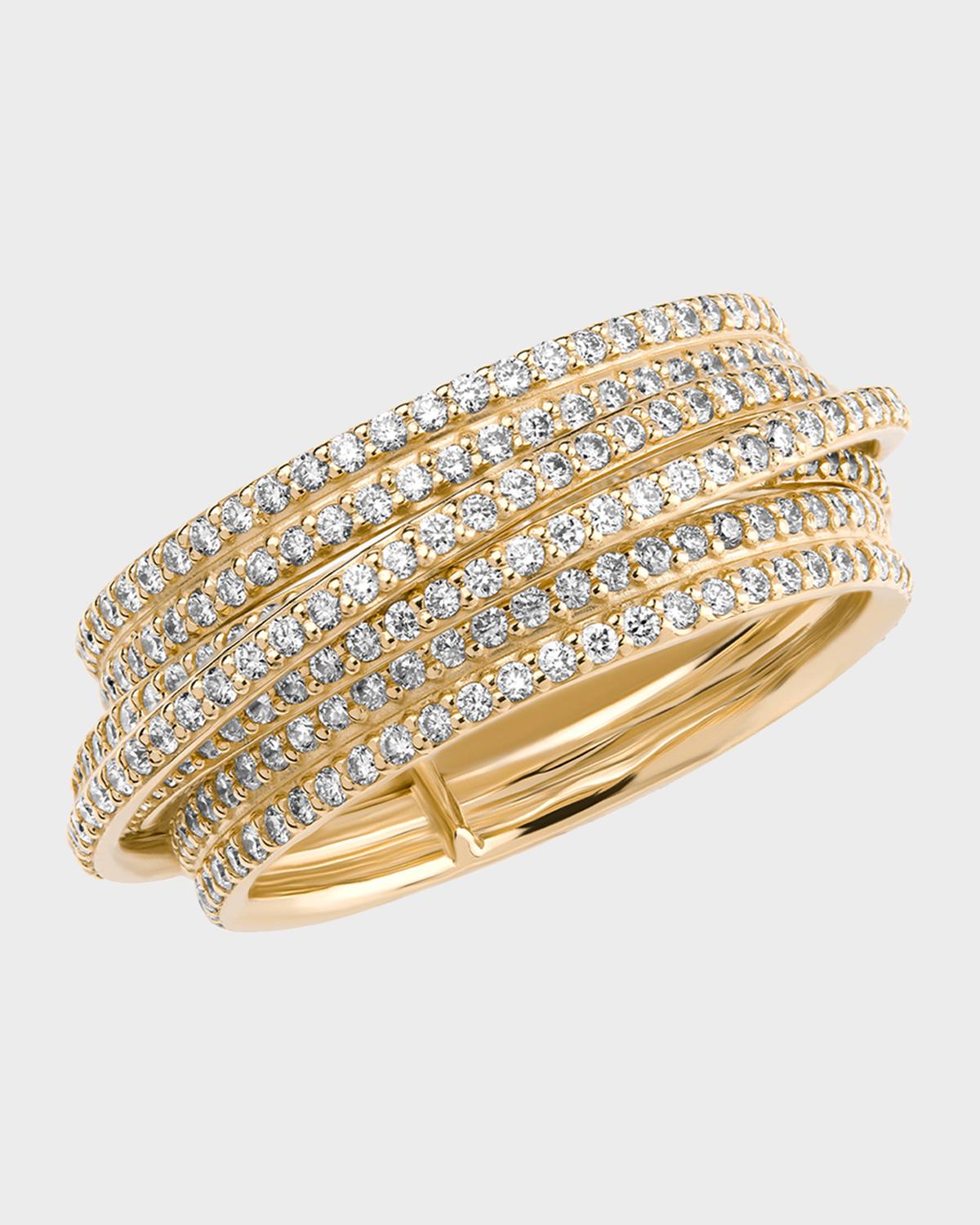 14K Yellow Gold Flawless Kinetic Diamond Ring