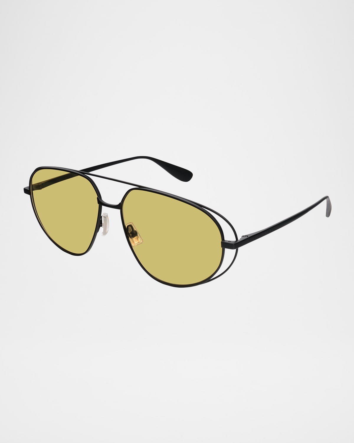 Bottega Veneta Men 's BV1344SM Metal Aviator Sunglasses