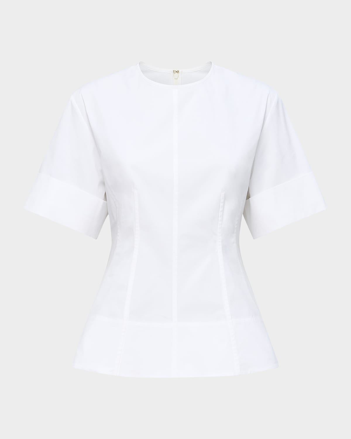 CALLAS Milano Clare Seamed Crewneck Cotton Blouse