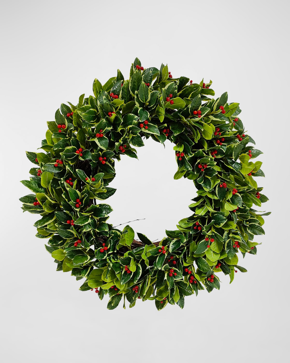 Winward Home Rounded Holly Wreath | Thumbnail 3 Winward Home Rounded Holly Wreath | Thumbnail 3
