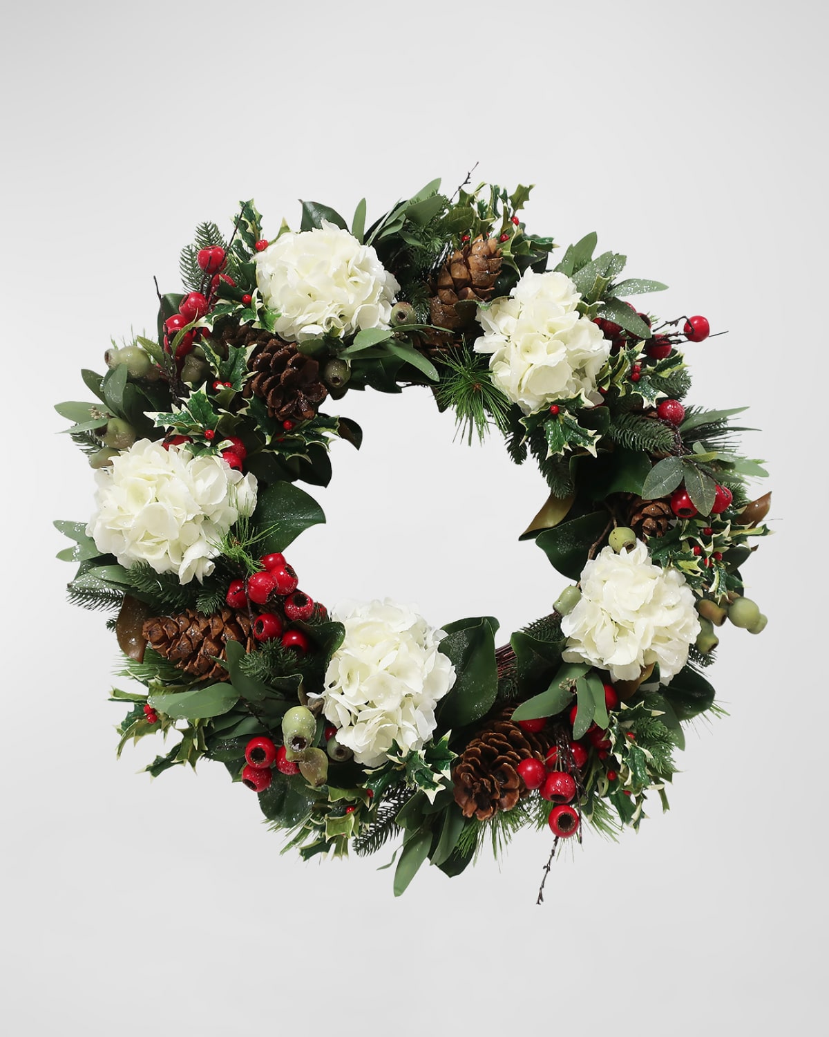Winward Home White Hydrangea Holiday Wreath | Thumbnail 3 Winward Home White Hydrangea Holiday Wreath | Thumbnail 3