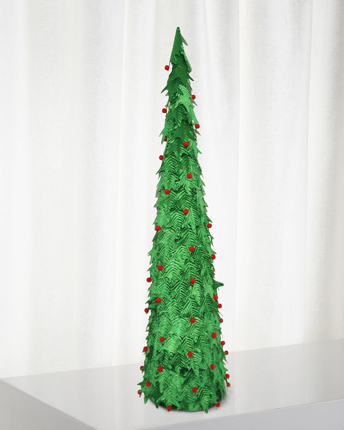 Winward Home 48" Velvet Holly Tree Christmas Decoration | Thumbnail 3