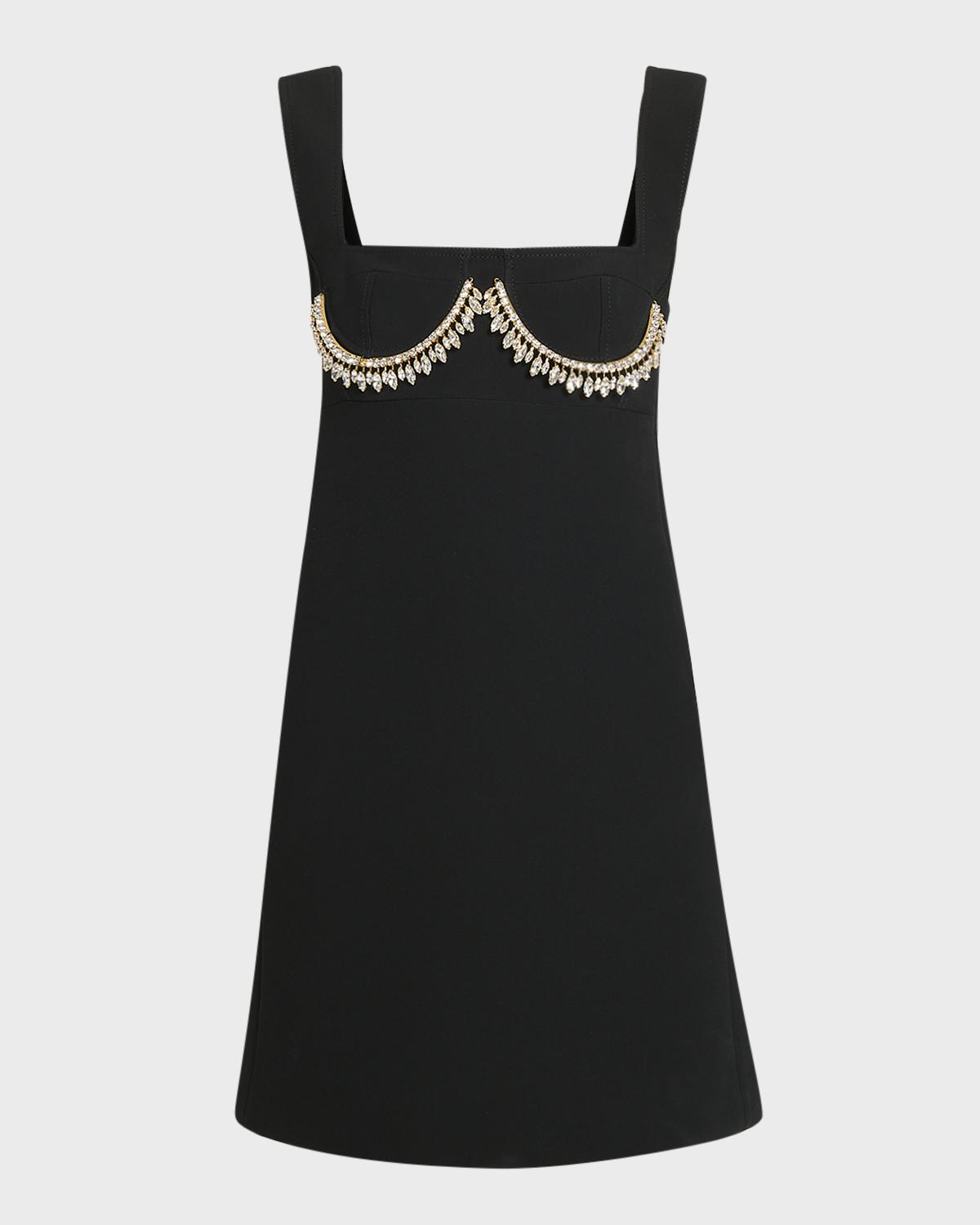 Giambattista Valli Crystal Bustier Sleeveless Mini Dress