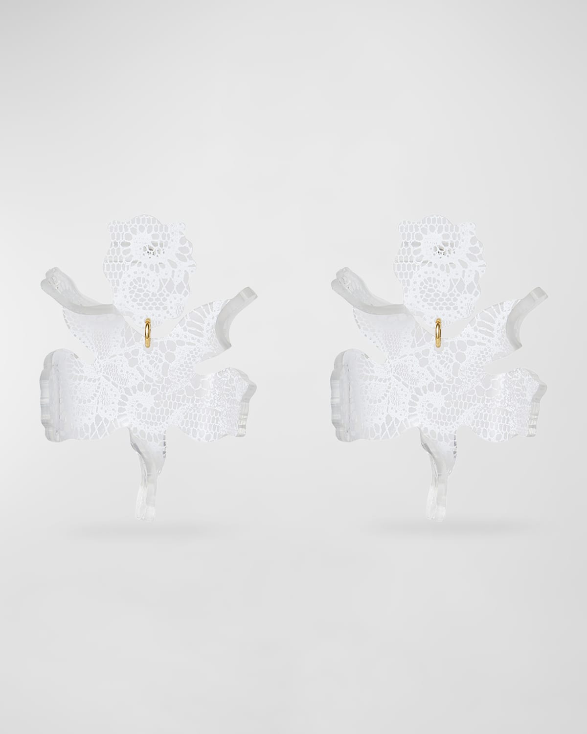 Lele Sadoughi Lace Paper Lily Earrings