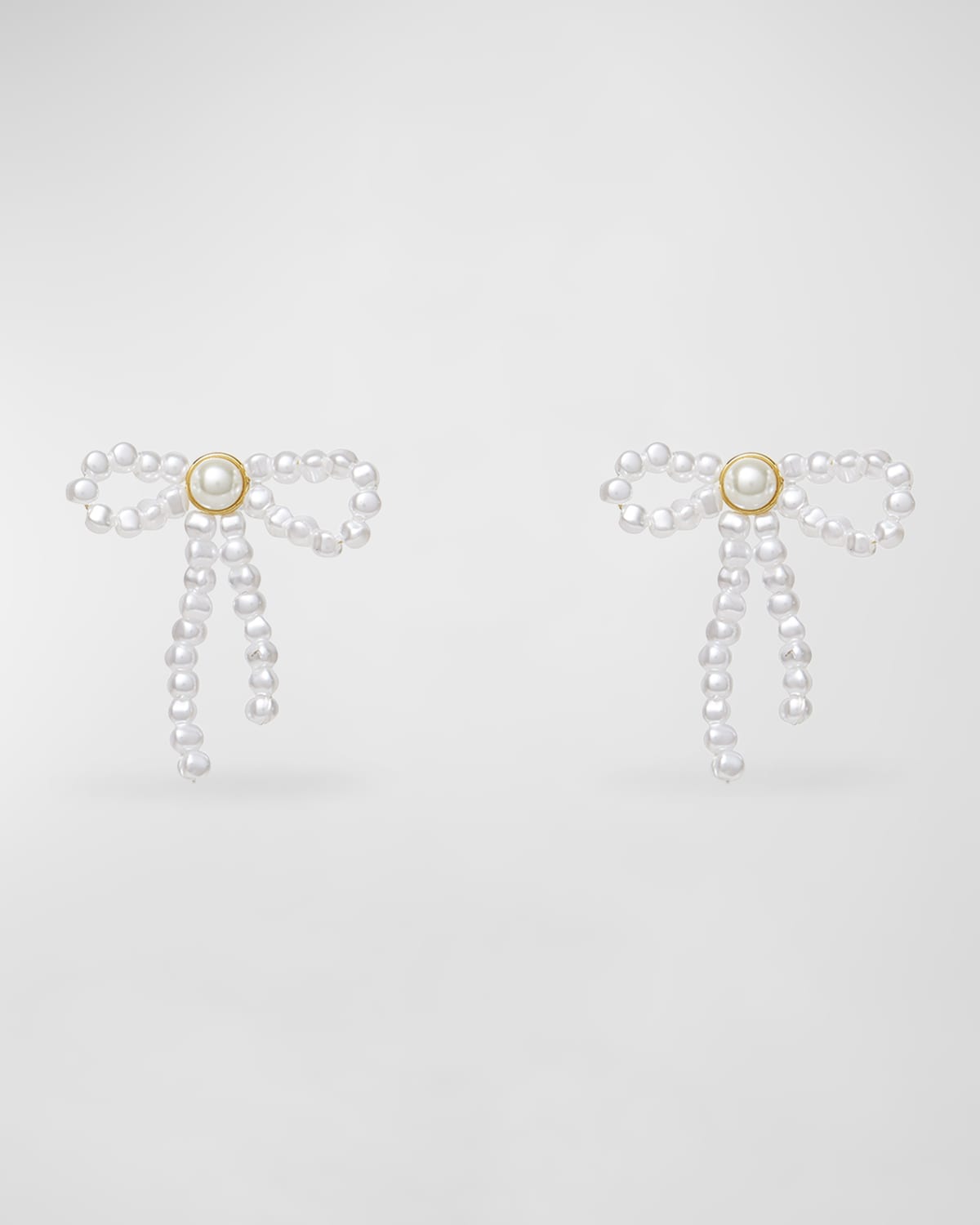 Lele Sadoughi Pearly Bow Stud Earrings