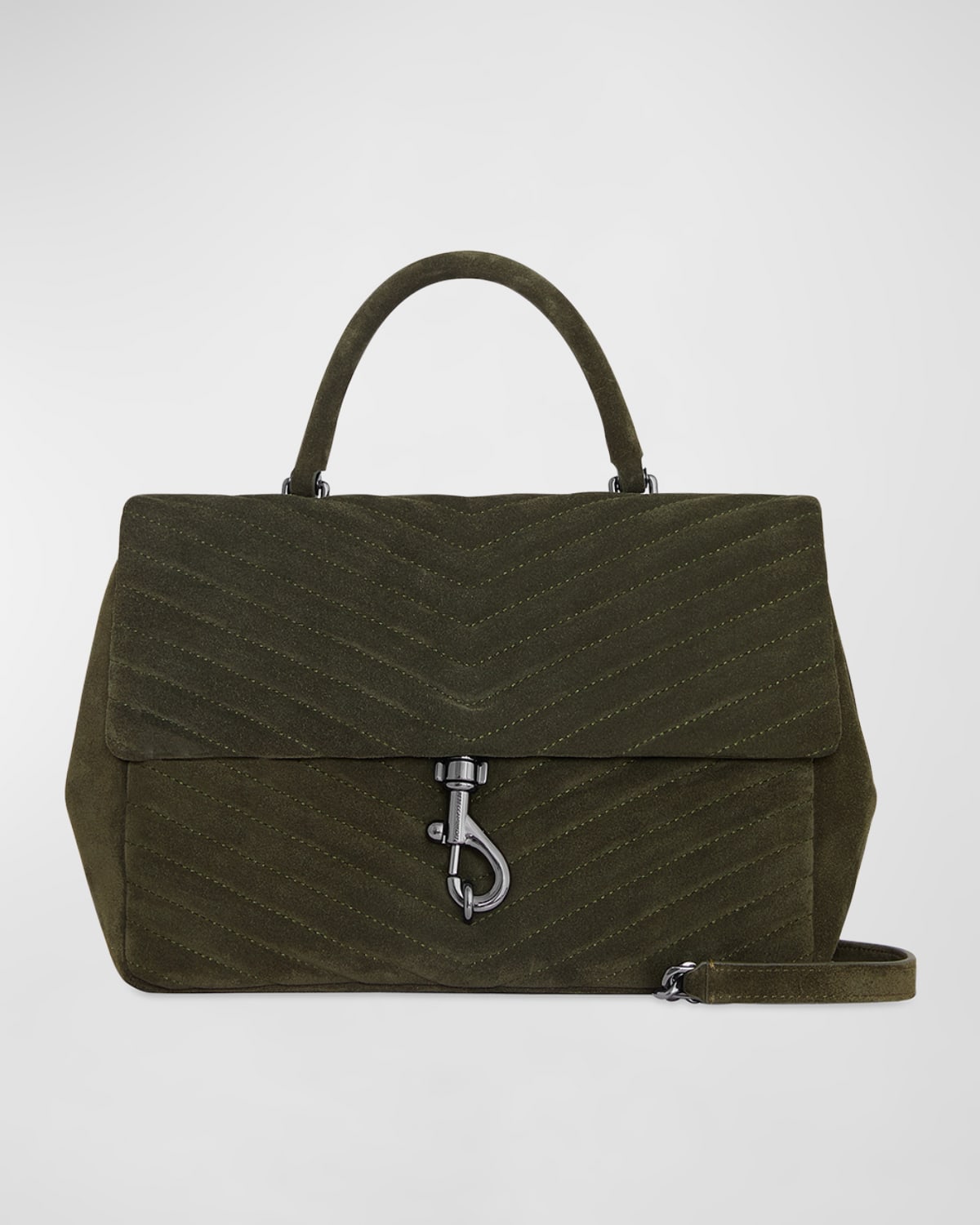 Rebecca Minkoff Edie Large Quilted Suede Shoulder Bag