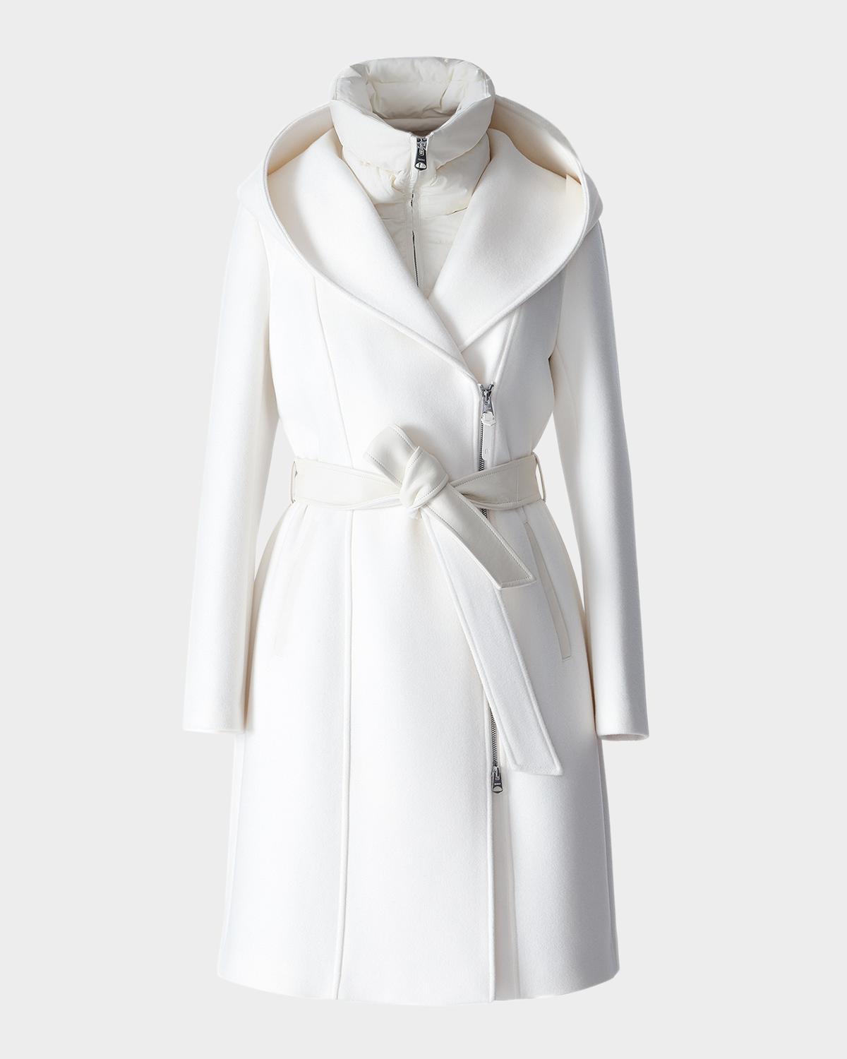 Mackage Shia 2-in-1 Double-Face Wool Coat with Removable Bib