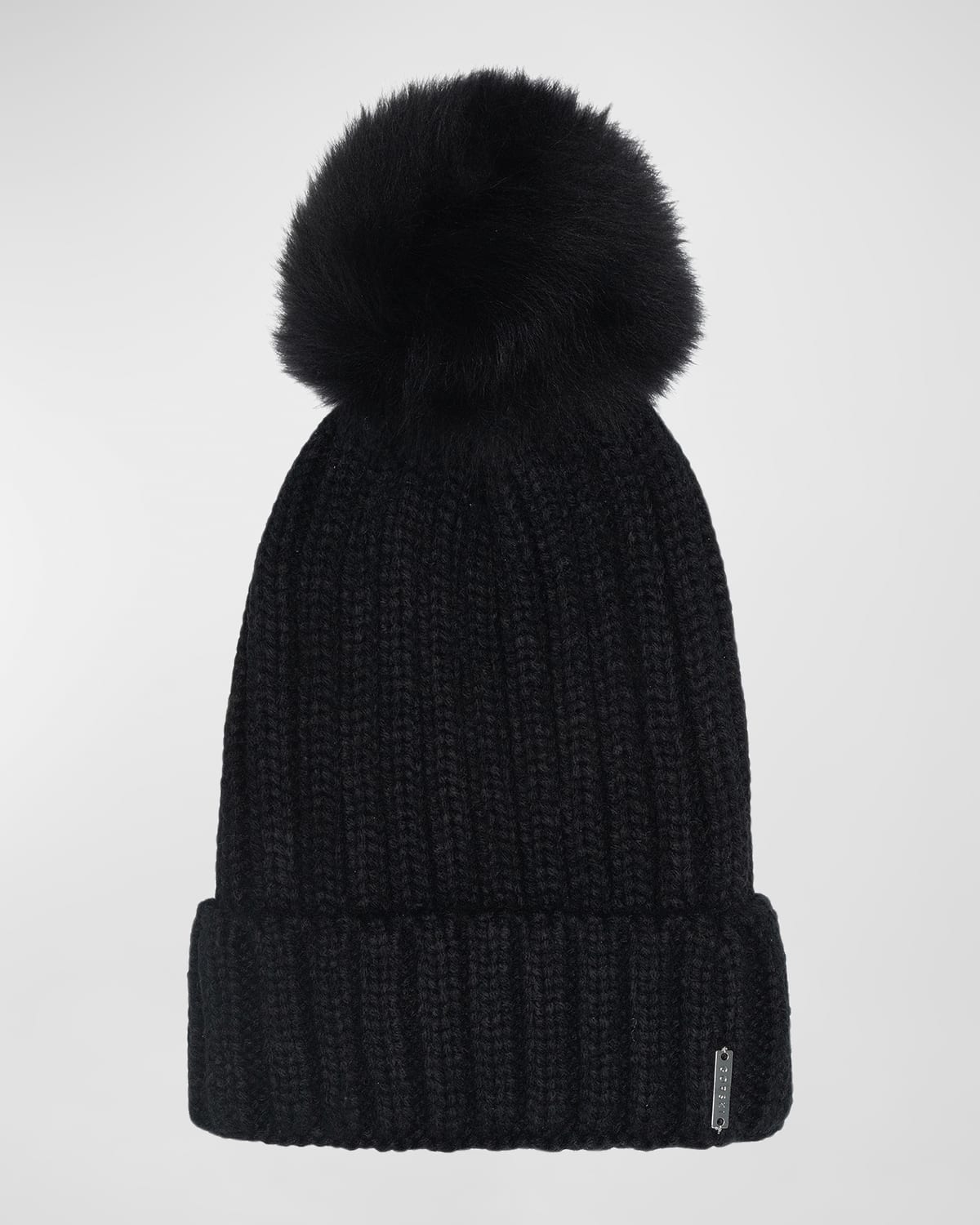 Gorski Select Knit Beanie with Lamb Pom