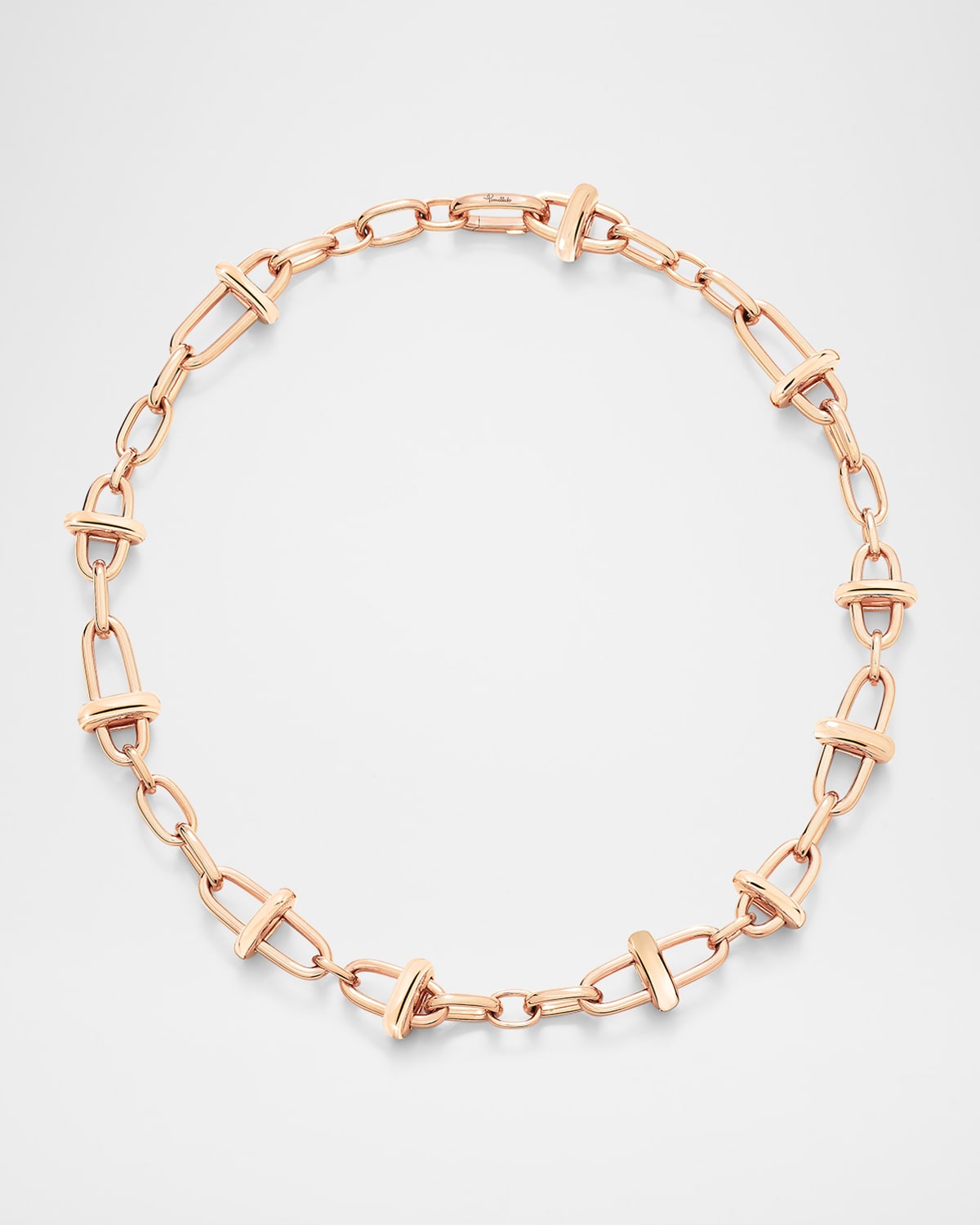 Pomellato Iconica 18K Rose Gold Banded Chain Necklace