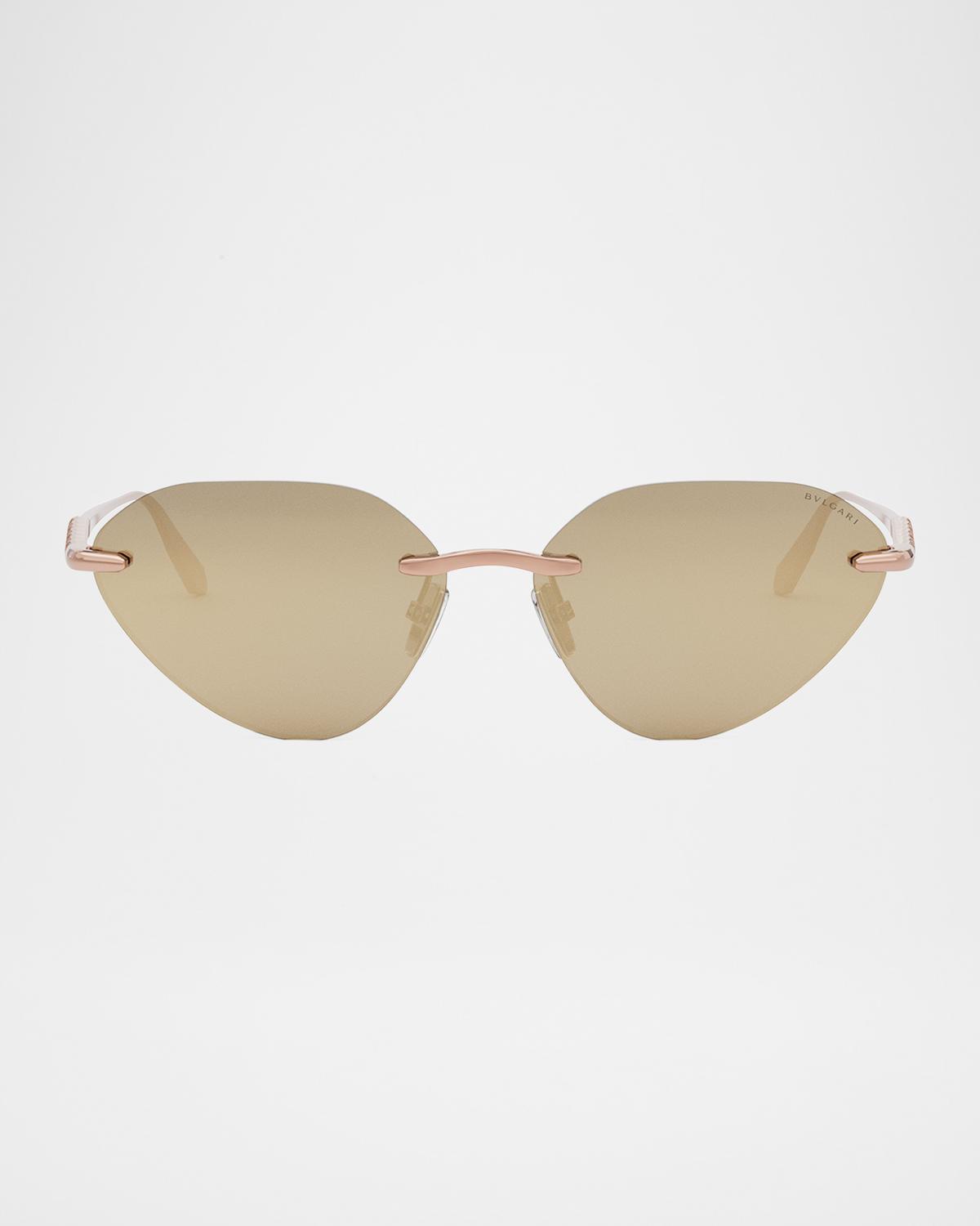 BVLGARI Serpenti Rimless Cat-Eye Sunglasses