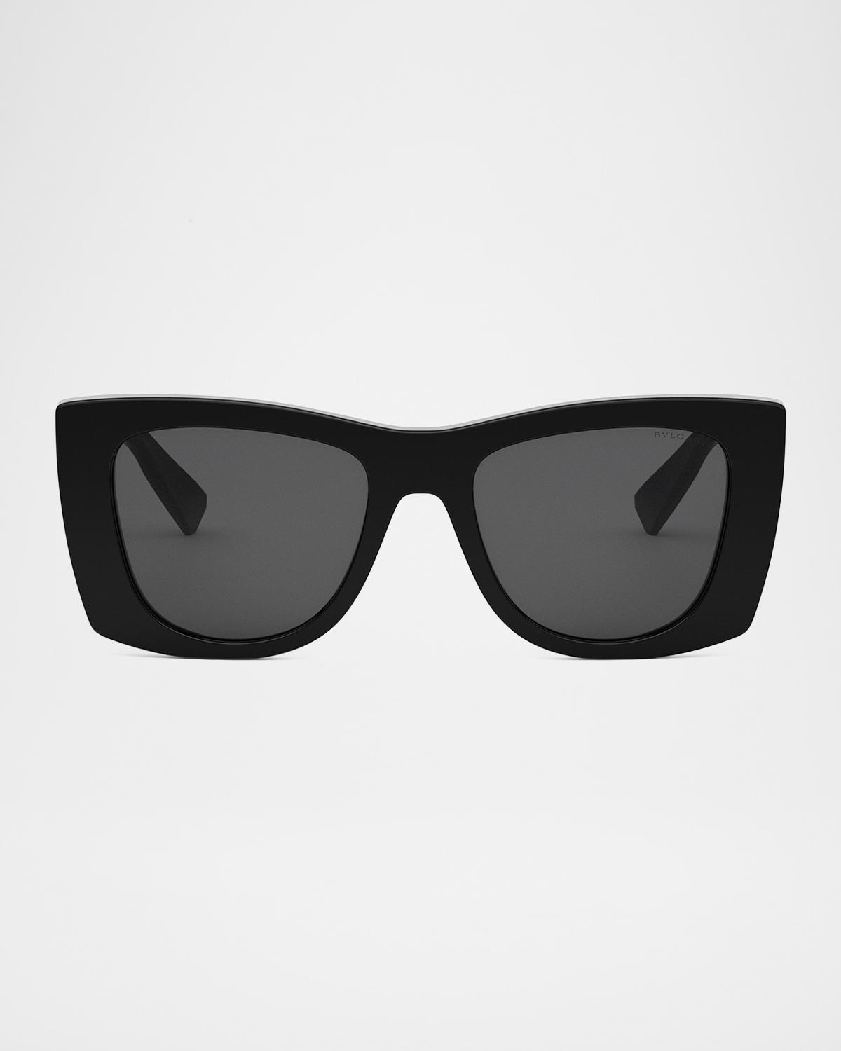 BVLGARI Roma Oversized Acetate & Nylon Butterfly Sunglasses