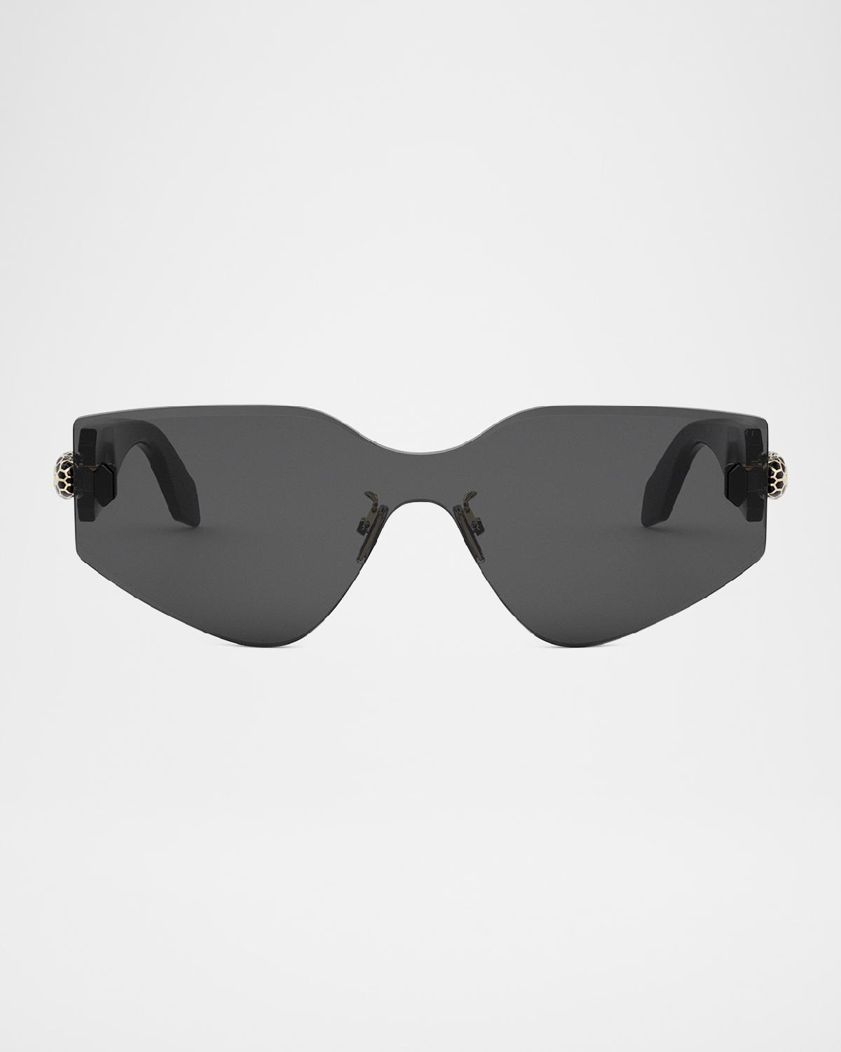 BVLGARI Serpenti Rimless Metal & Nylon Shield Sunglasses