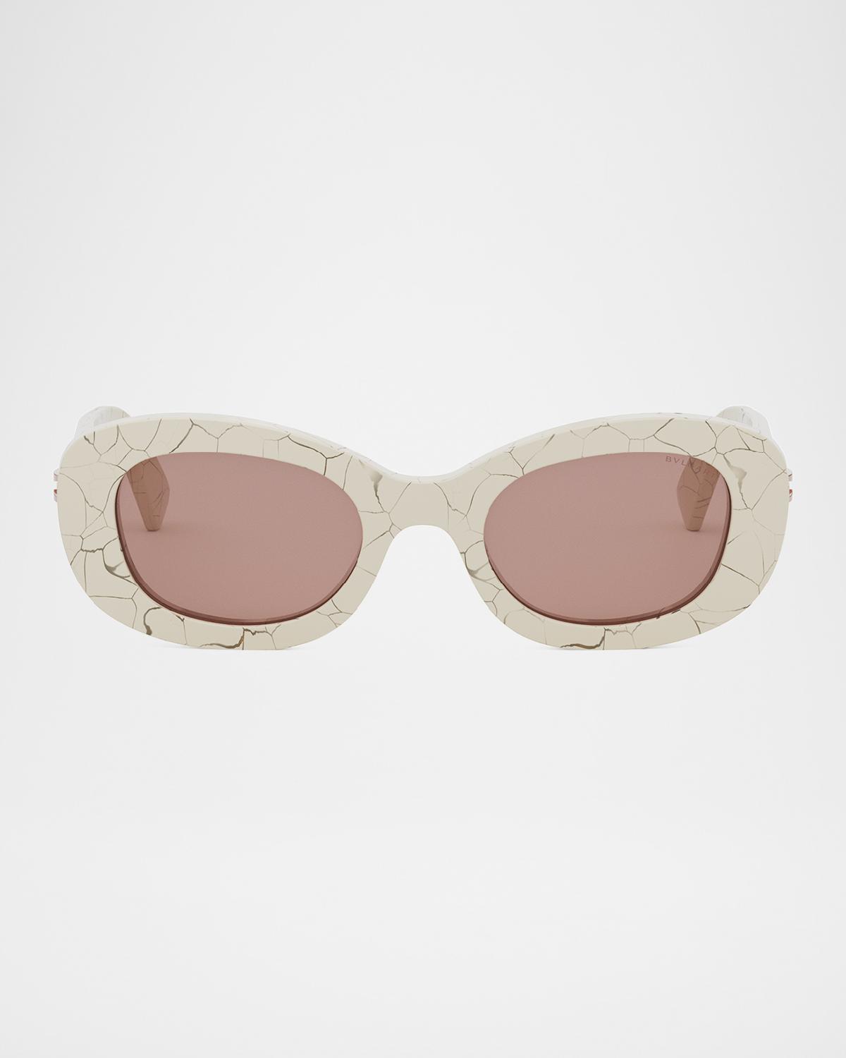 BVLGARI B. ZERO1 Oval Acetate and Nylon Sunglasses