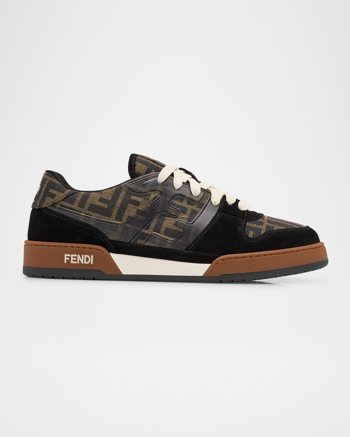 Fendi Men's Match FF Jacquard Low-Top Sneakers