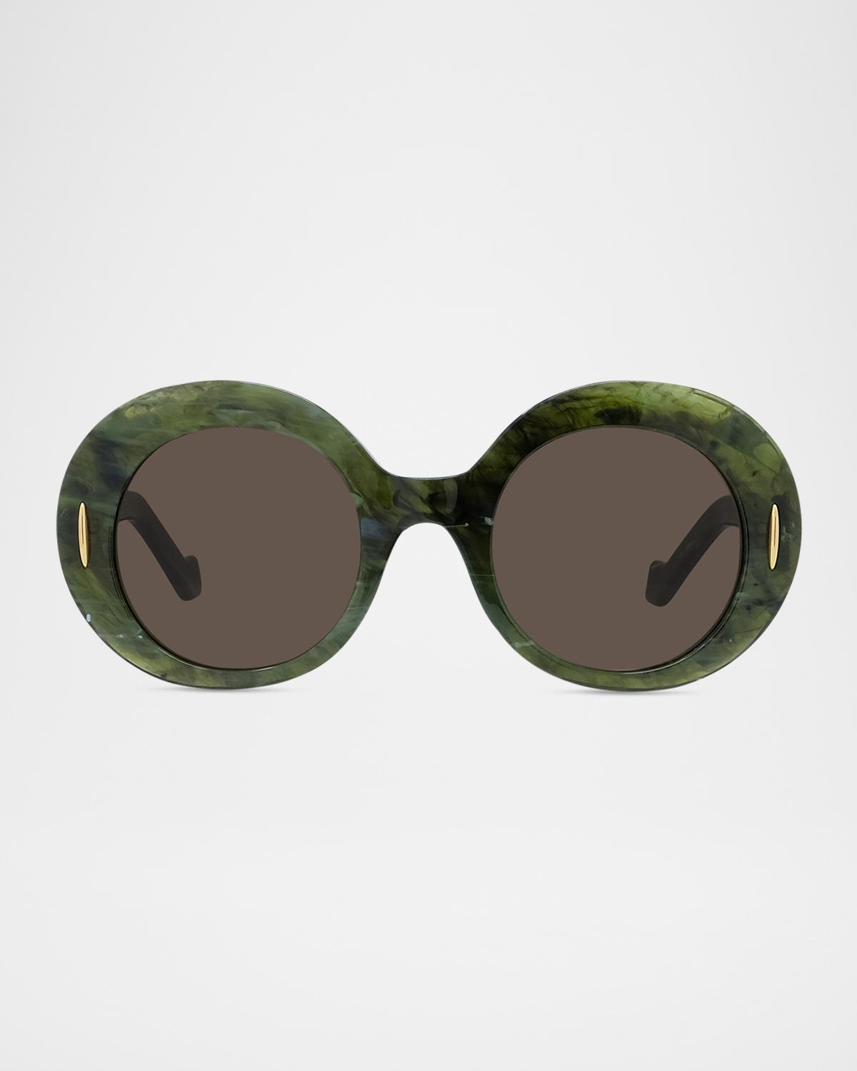 LOEWE Men's Anagram Acetate and Nylon Round Sunglasses