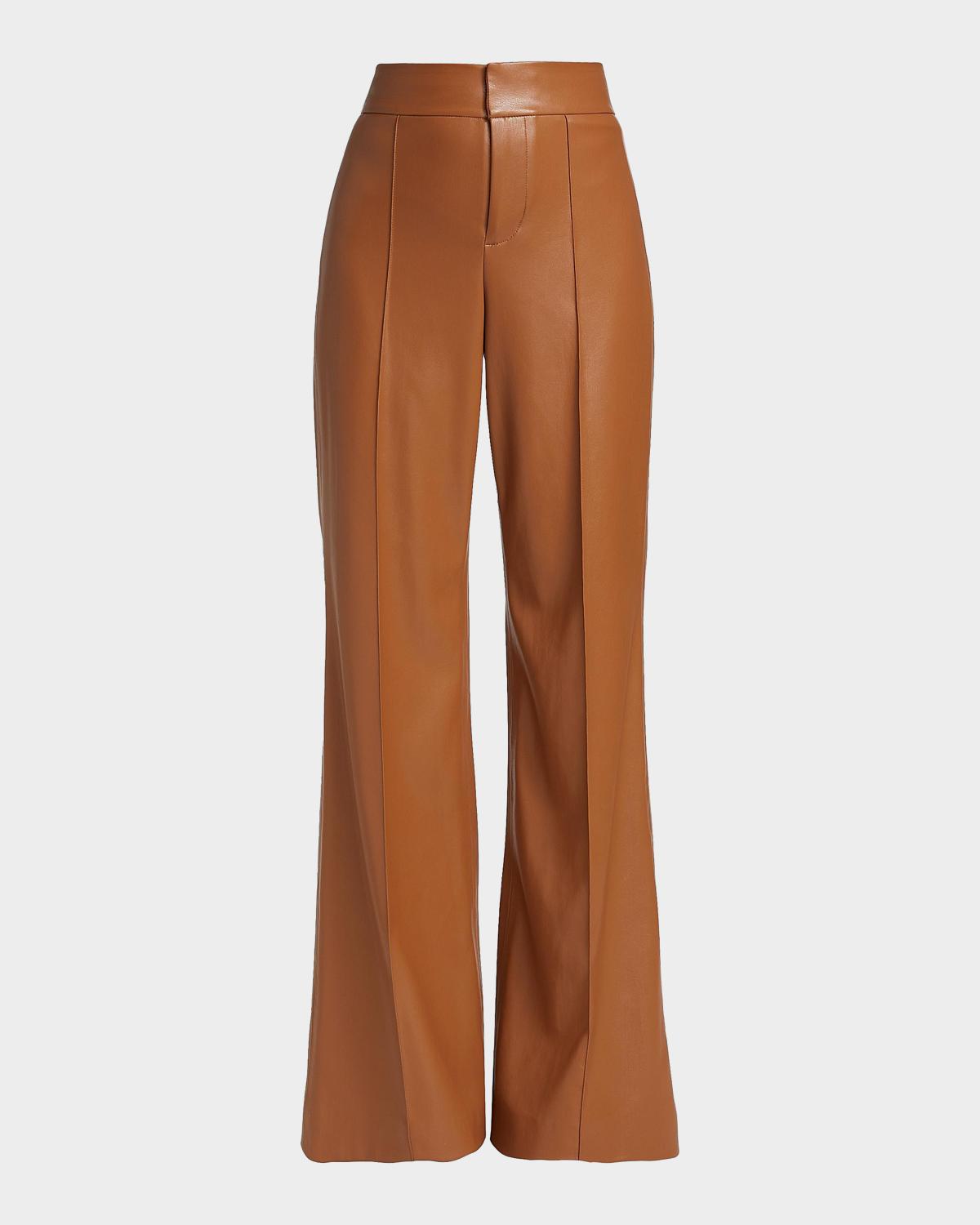 ALICE + OLIVIA Dylan Vegan Leather Wide-Leg Pants