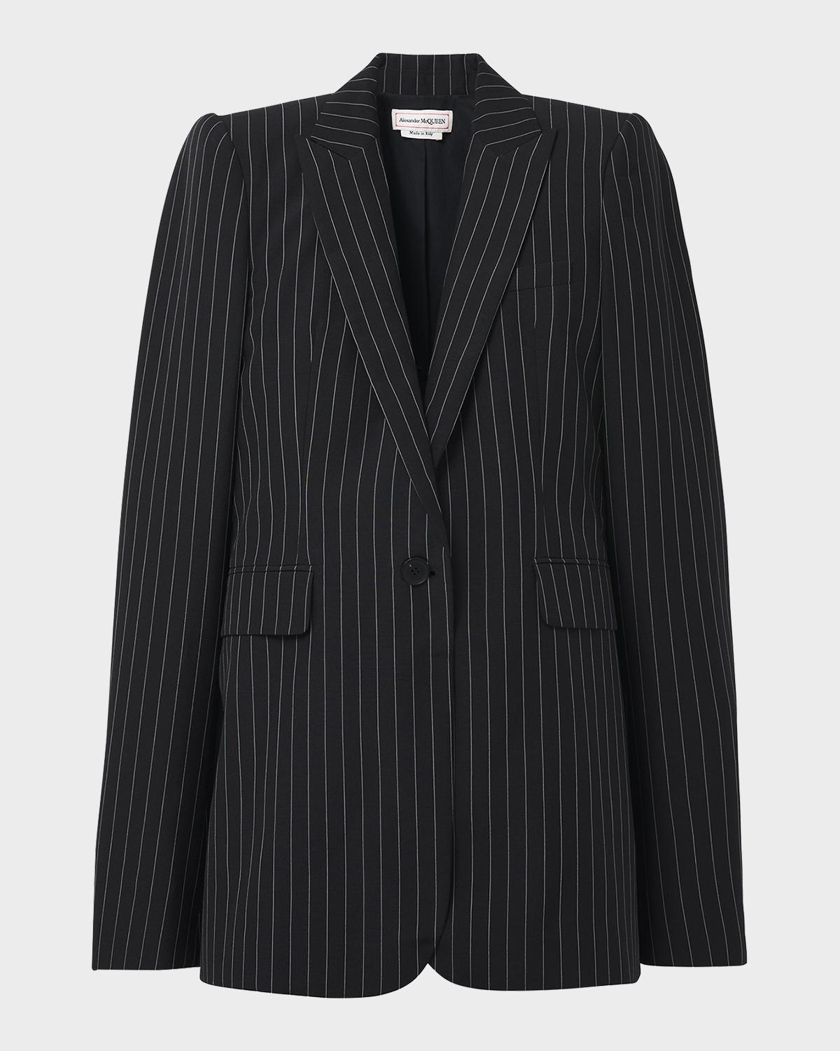 McQueen Pinstripe Single-Breasted Blazer