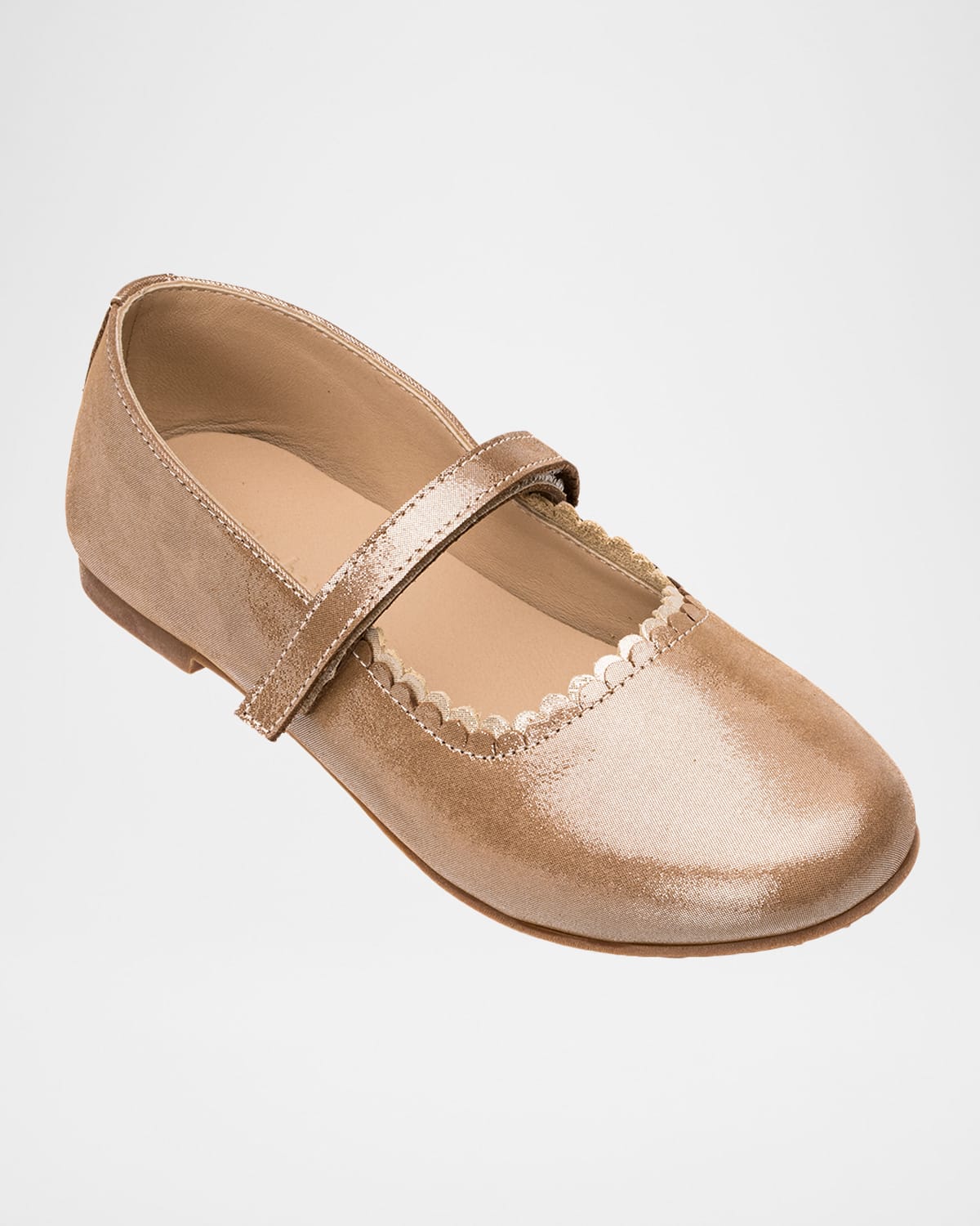 Elephantito Girl 's Aria Scallop-Trim Ballerina Flats, Baby/Toddler/Kids | Thumbnail 4 Elephantito Girl 's Aria Scallop-Trim Ballerina Flats, Baby/Toddler/Kids | Thumbnail 4