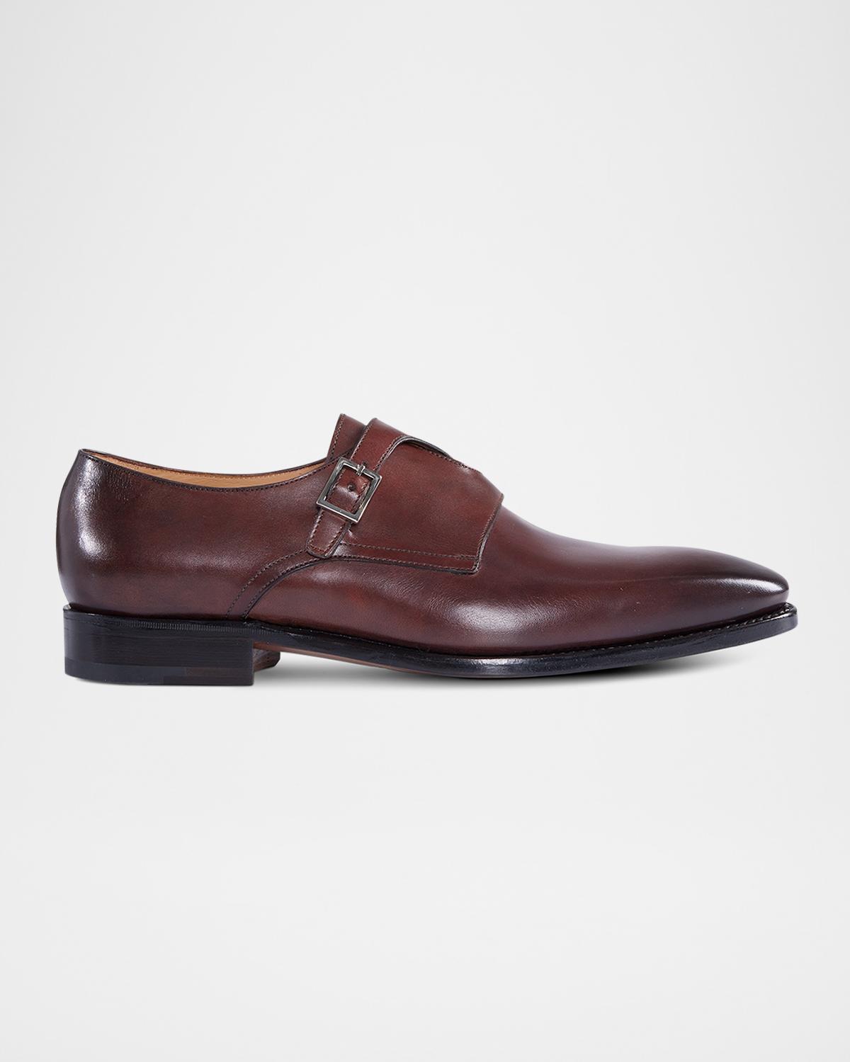 Paul Stuart Men's Samson Leather Monk Strap Loafers