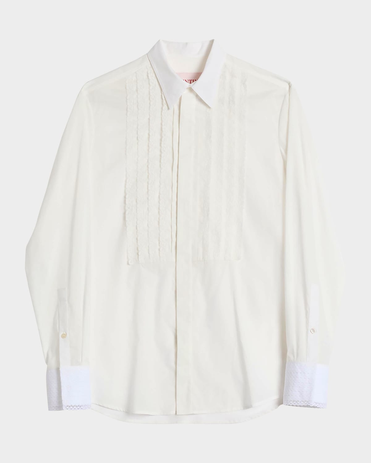 Valentino Garavani Men 's Lace-Plastron Tuxedo Shirt