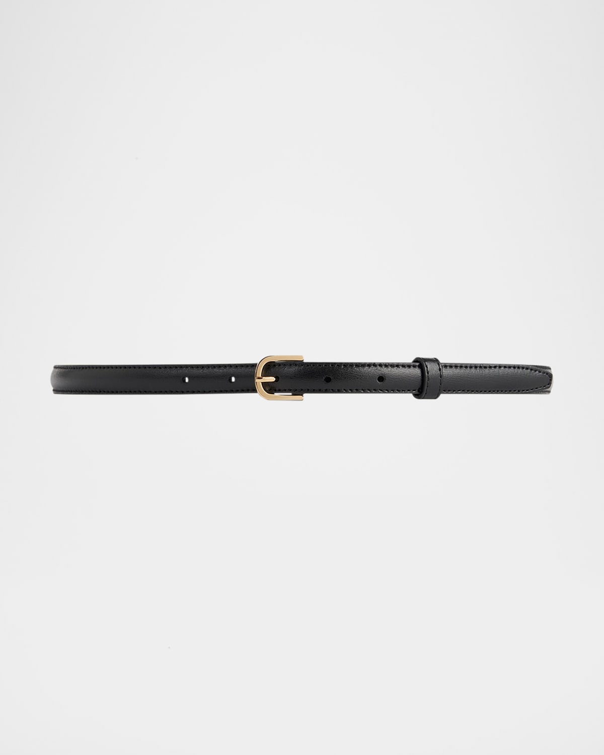 Toteme Buckle Leather Skinny Belt