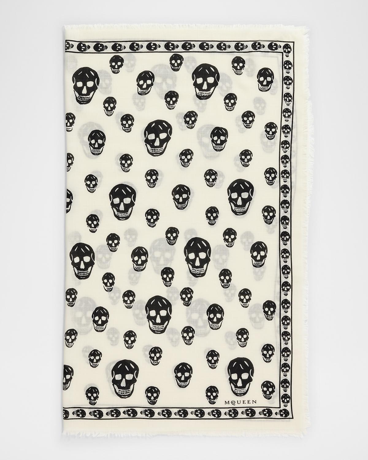 McQueen Classic Skull Wool Scarf