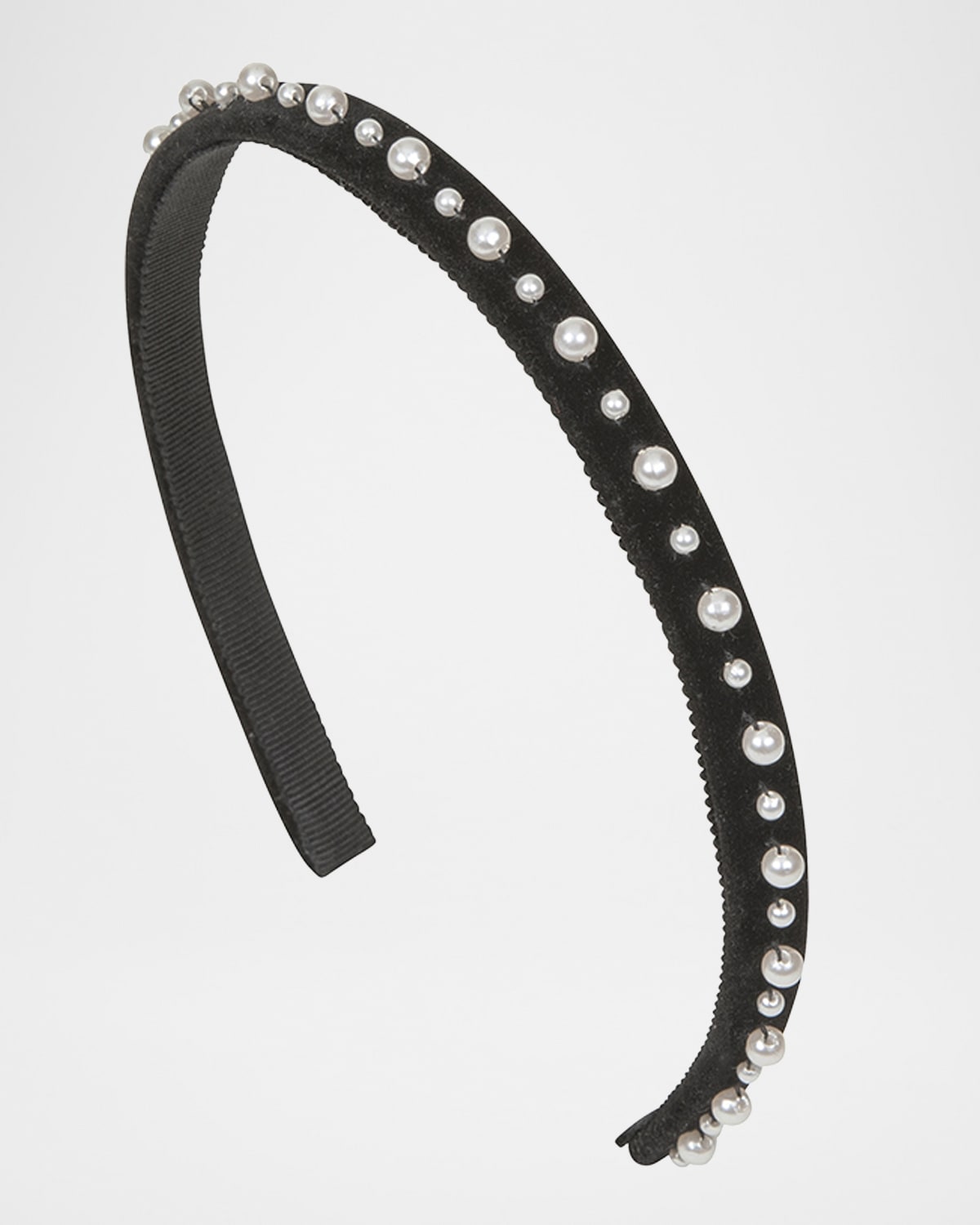 Jennifer Behr Lulu Velvet Pearly Headband
