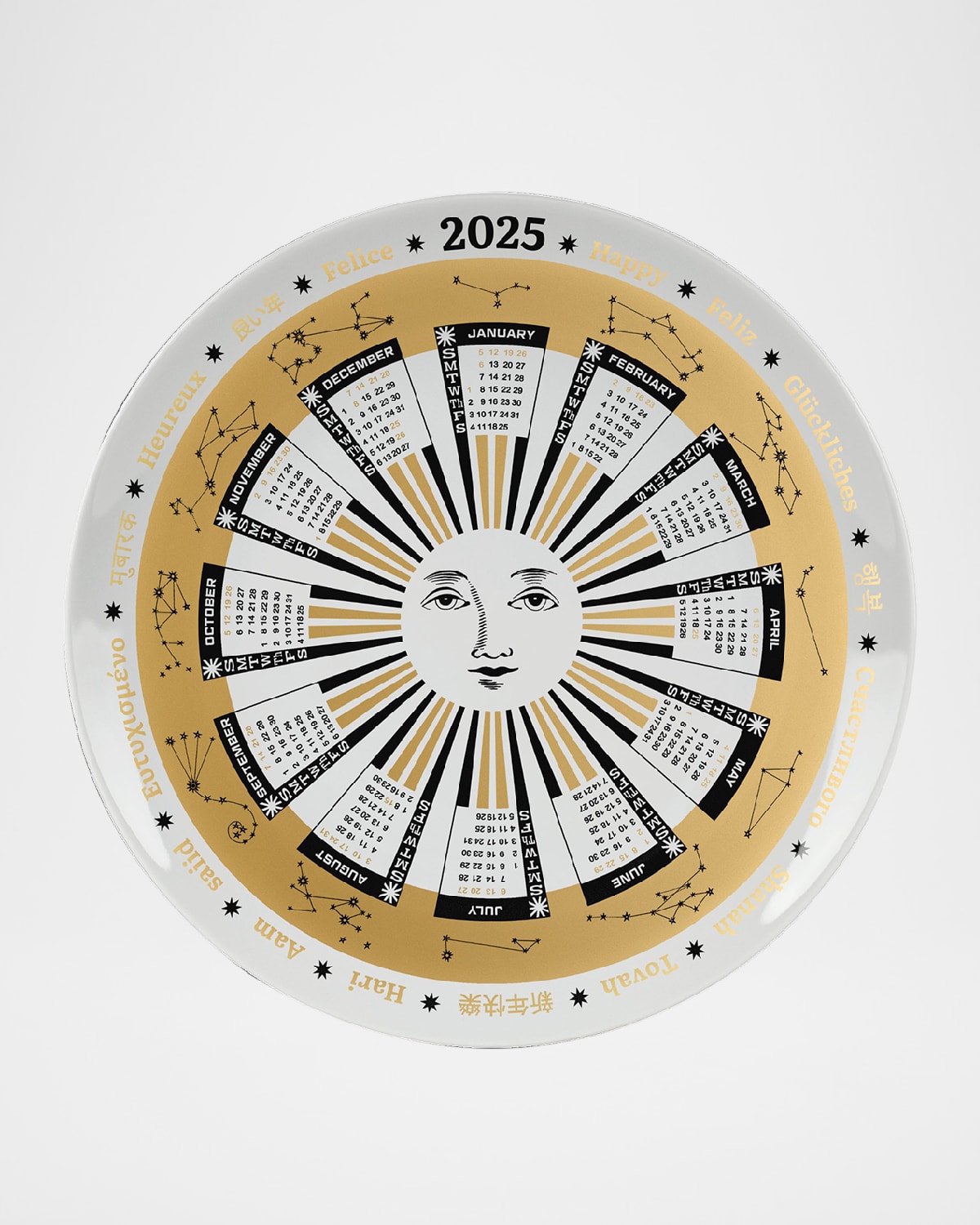 Fornasetti 2025 Calendar Wall Plate