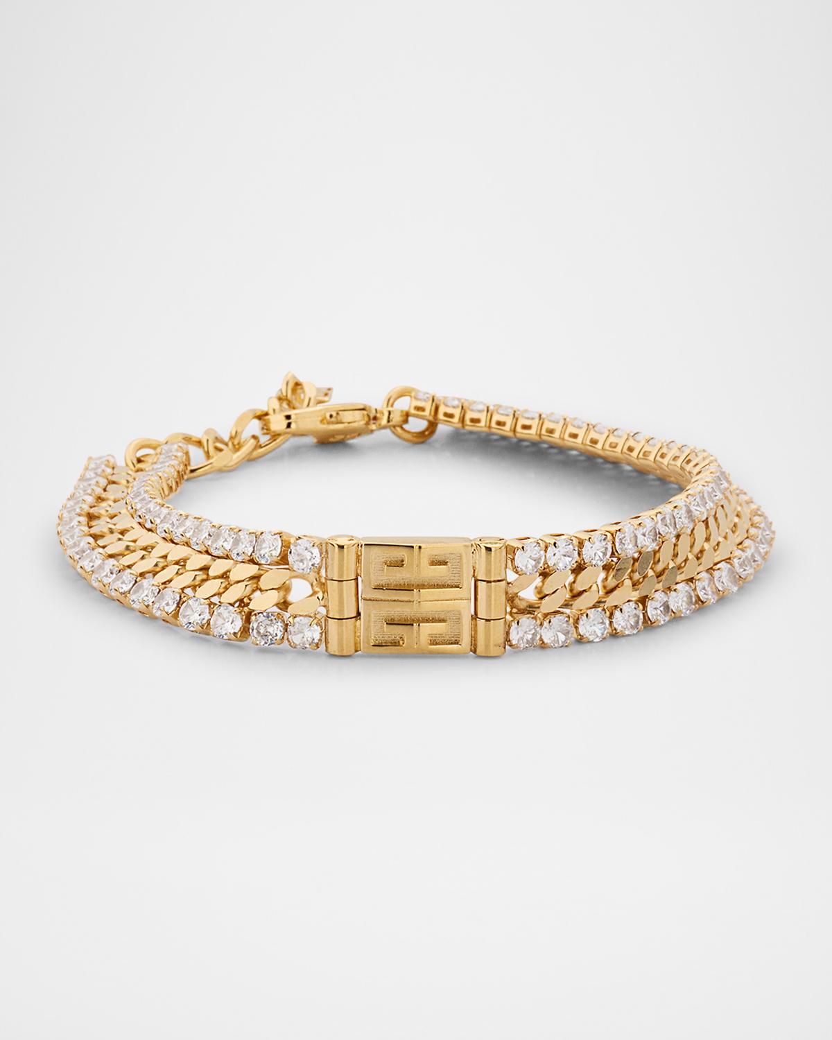 4G Crystal Chain Bracelet