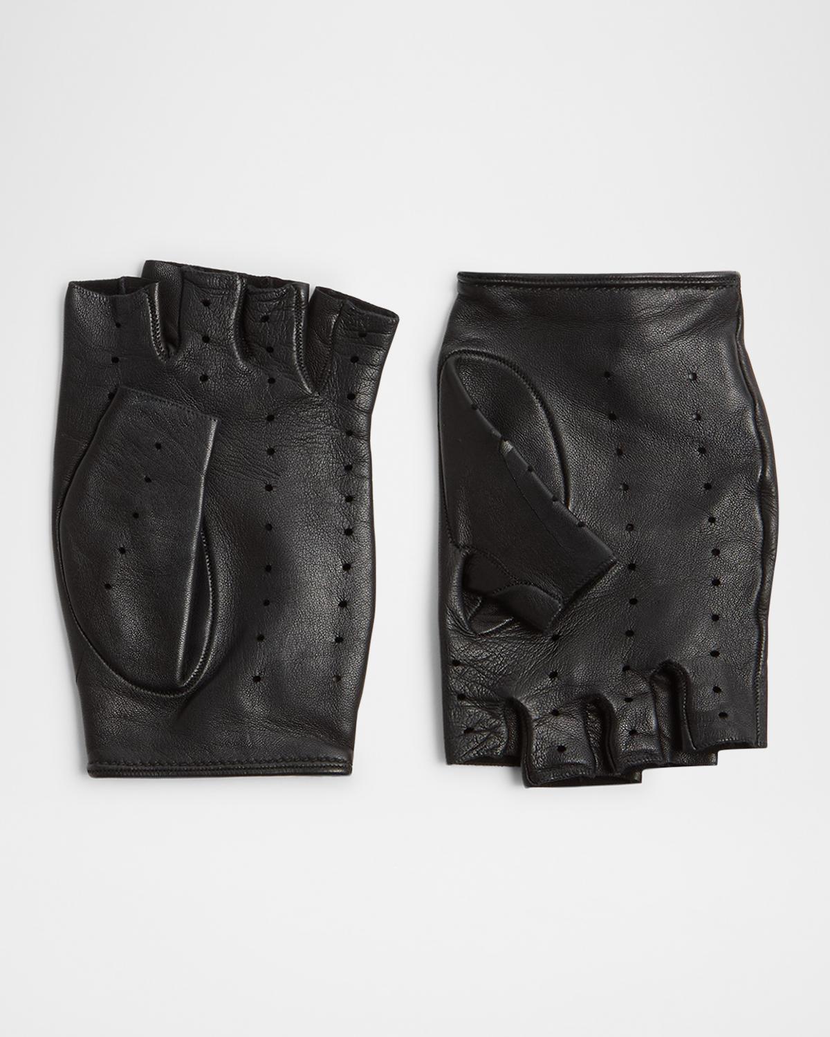 Valentino Garavani VLOGO Signature Leather Fingerless Gloves