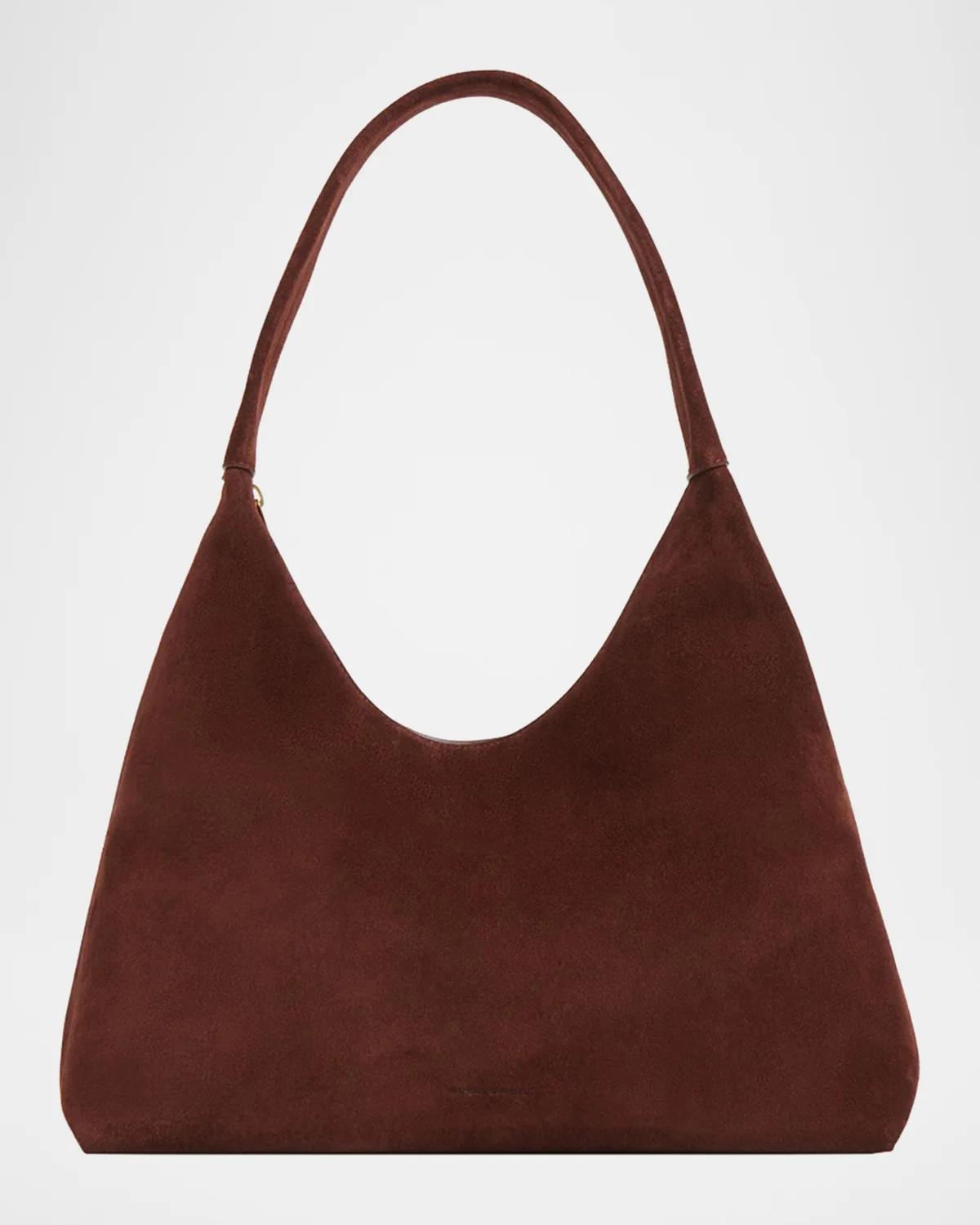Candy Zip Suede Shoulder Bag