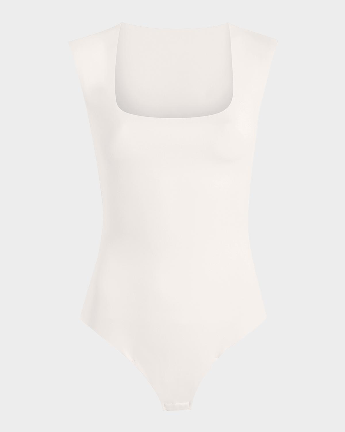 Commando Cap-Sleeve Neoprene Thong Bodysuit