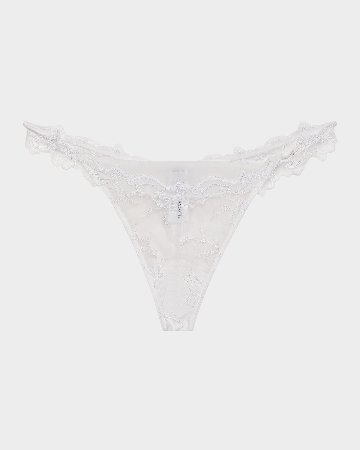 Lise Charmel Source Beaute Embroidered Tulle Thong