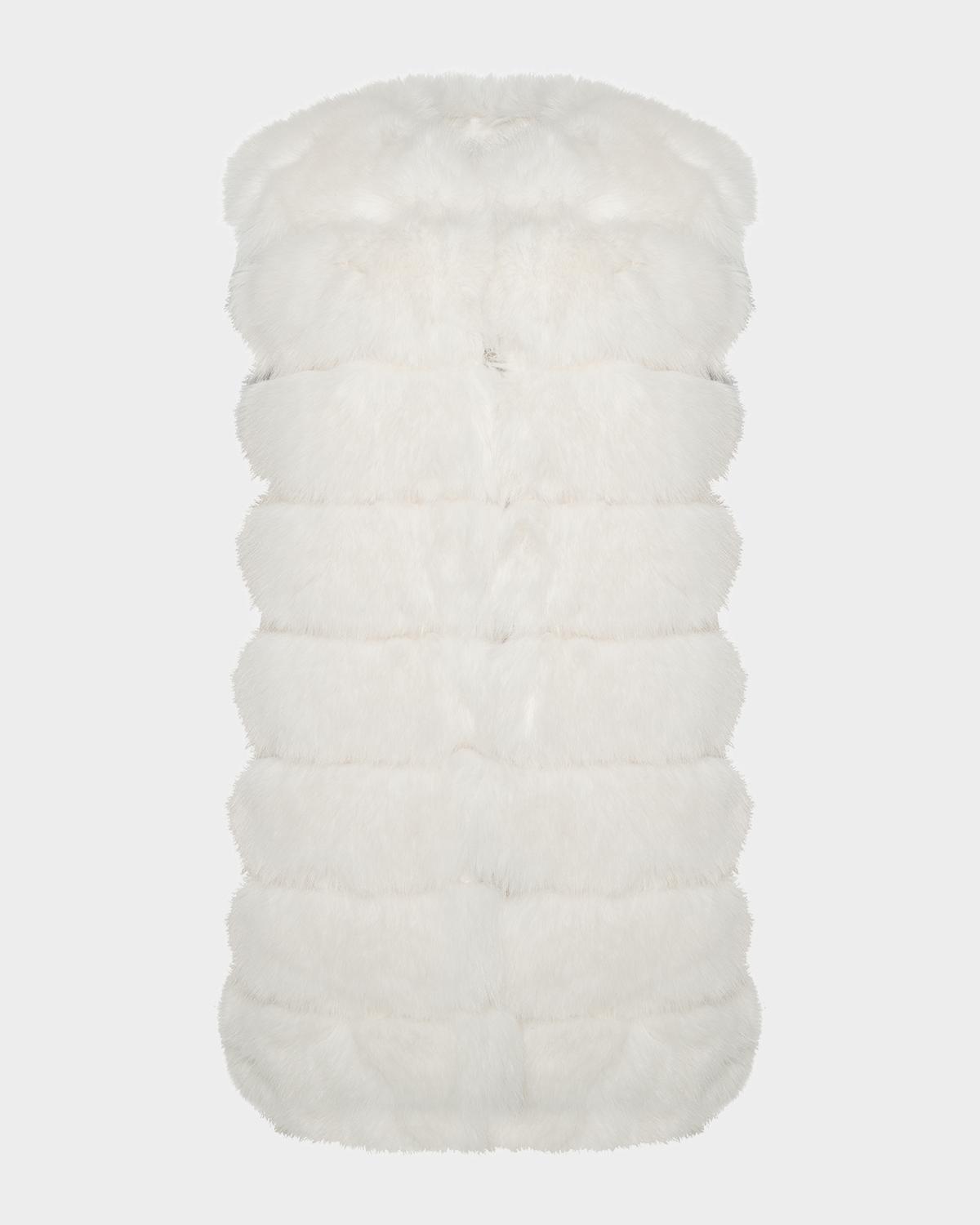 Theia Fox-Like Faux Fur Vest