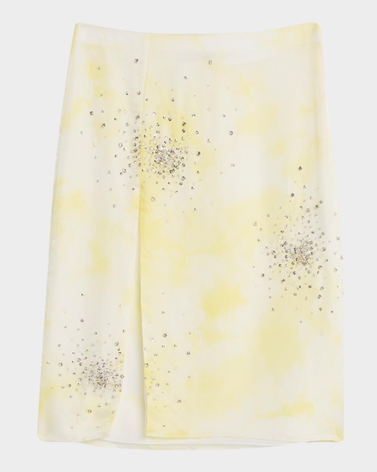 Des Phemmes Embellished Tie-Dye Skirt