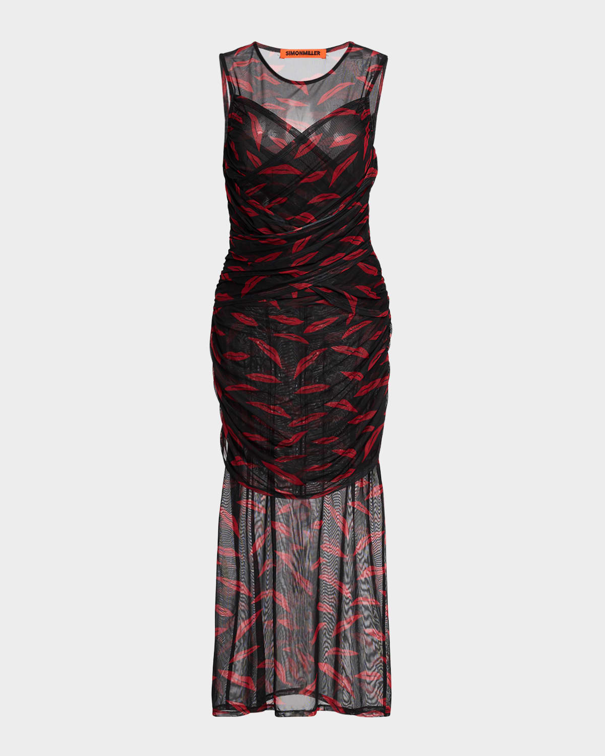 Ted Baker London Raspberry Ripple Bardot Floral Off the Shoulder Short Sleeve Scallop Dress Neiman Marcus