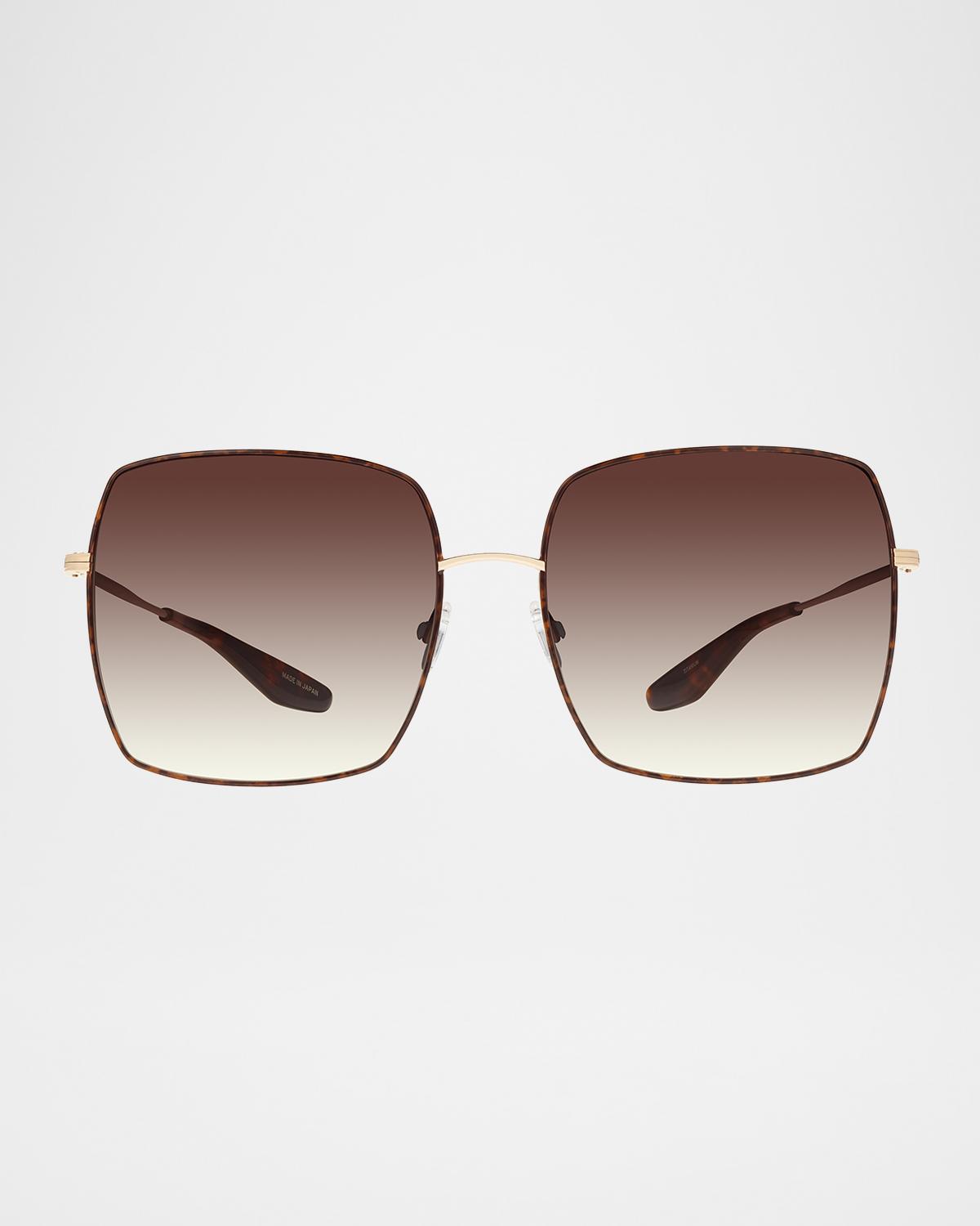 Barton Perreira Folasade Titanium Square Sunglasses