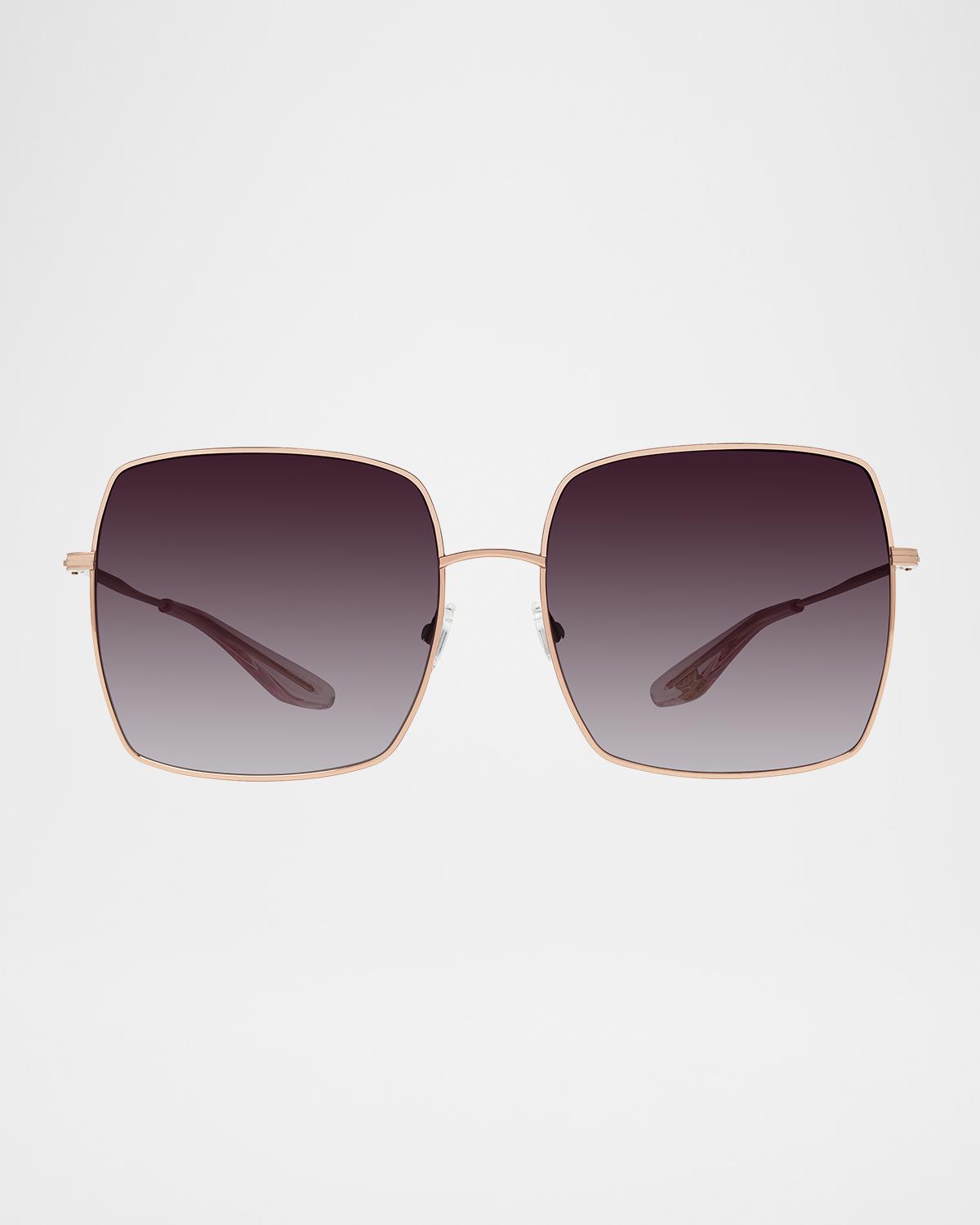 Barton Perreira Folasade Titanium Square Sunglasses